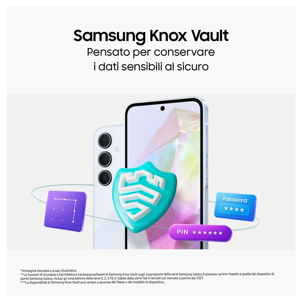 Samsung Galaxy A35 5G,Clear Cover inclusa, Smartphone Android 14, Display FHD+ Super AMOLED 6.6”, 6GB RAM e 128GB di memoria interna espandibile, Batteria 5.000 mAh, Awesome Lemon [Versione Italiana]