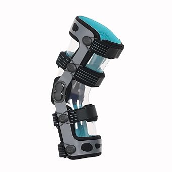 Komzer ACL Knee Brace, Functional Knee Support for PCL, MCL, Ligament Sports Injuries, Meniscus Tear, Relief from Knee Joint Pain with Side Stabilizers for Men & WomenXL/Right