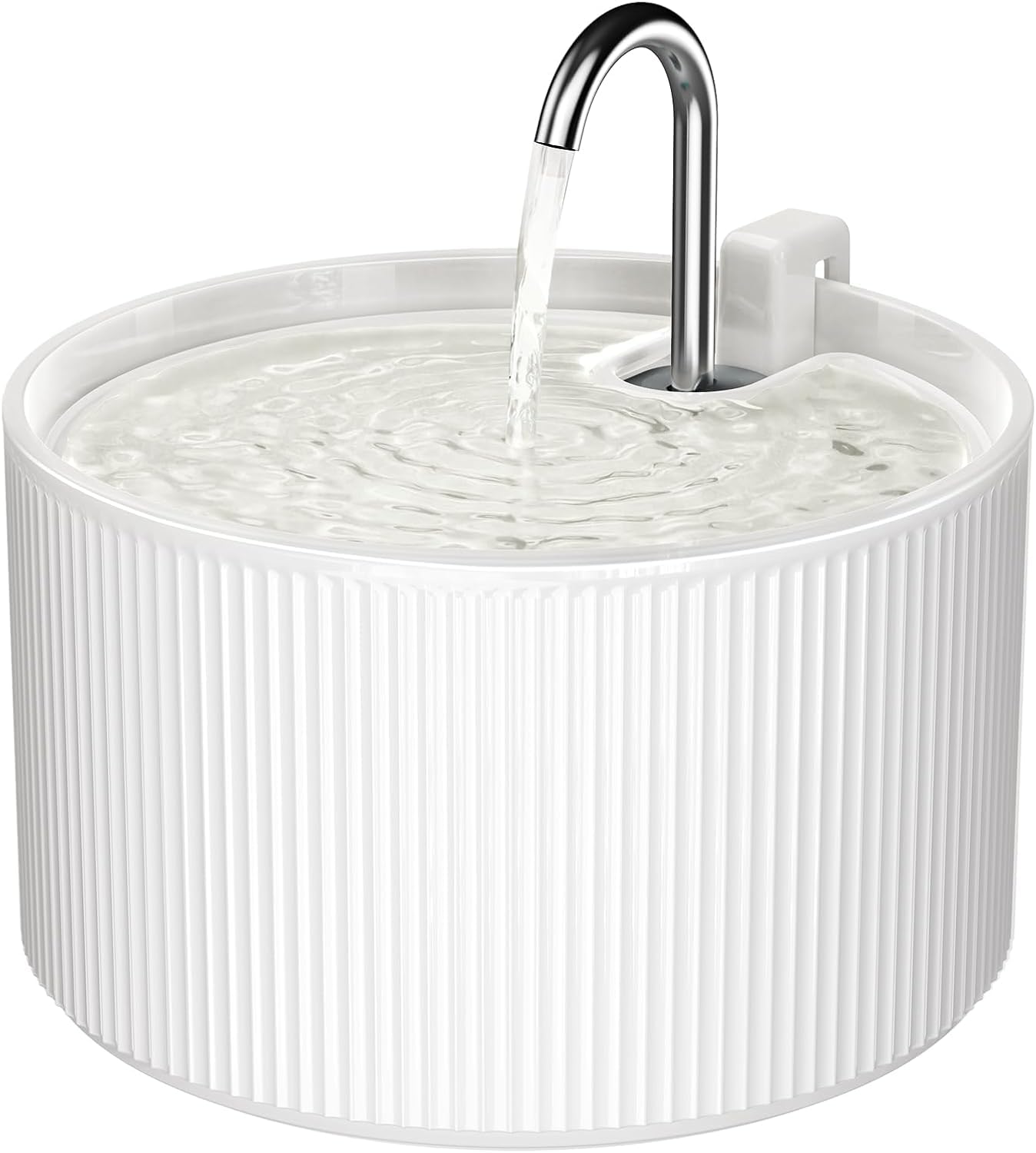 Keramik-Katzenbrunnen, 2,2L/74oz Trinkbrunnen für Katzen Indoor, Automatische Haustier-Wasserspender mit Ultra-Leiser Pumpe & Ersatzfilter