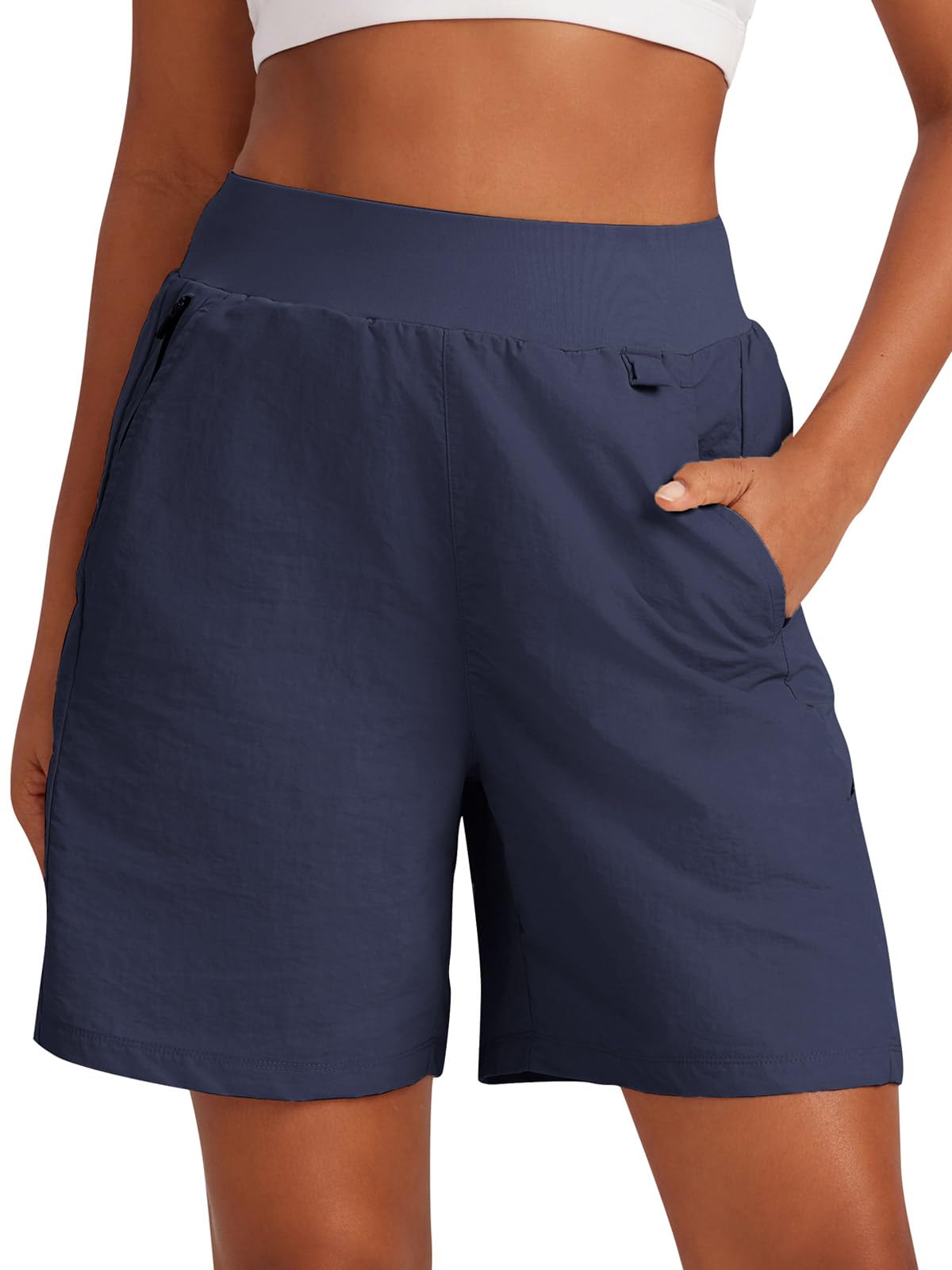 VUTRU Damen Shorts Sporthose Kurz High Waist Laufhose Sommer UPF50+ Laufshorts für Wandern, Camping Sport Fitness Running