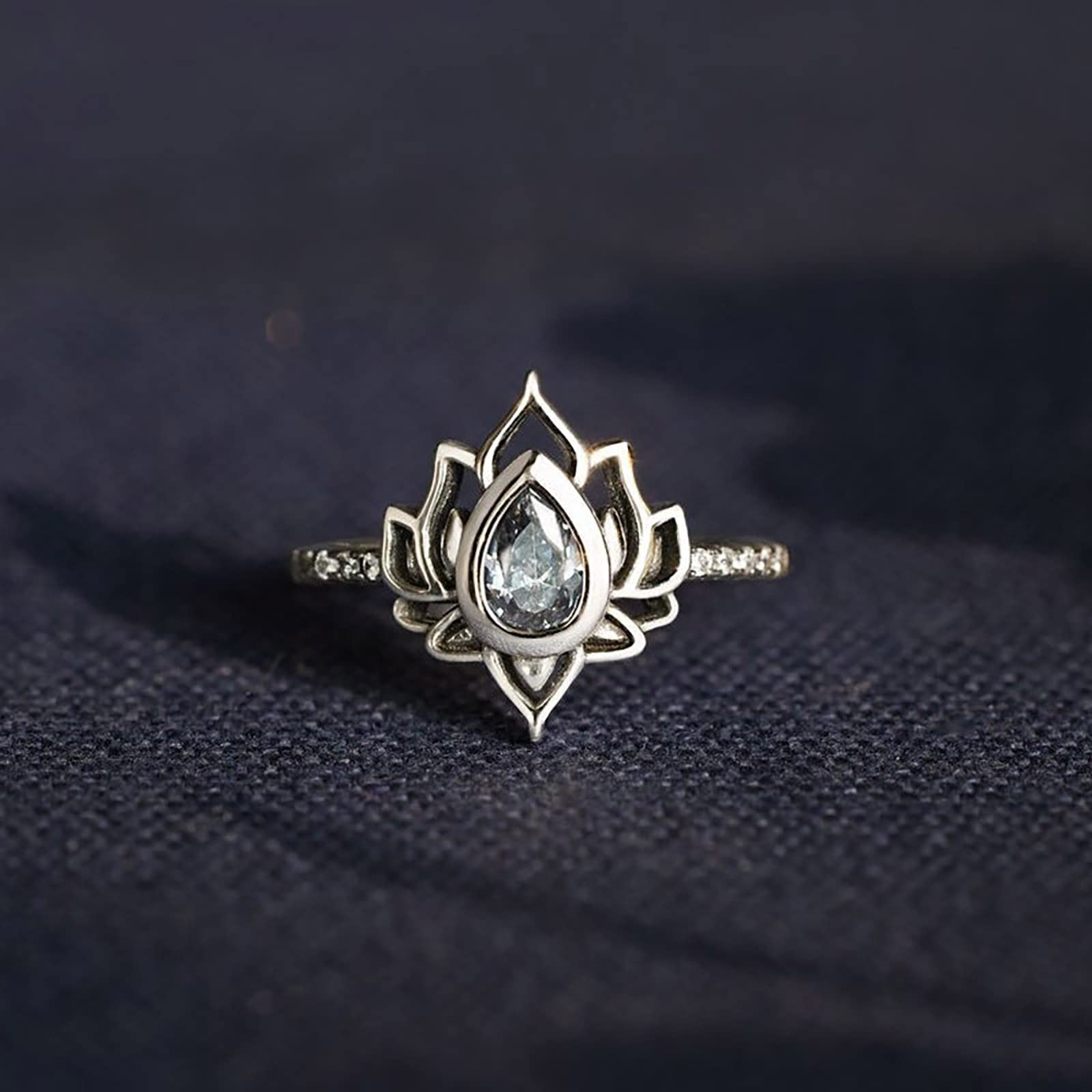 Anello con zirconi, regalo per innamorati, matrimonio, fidanzamento, anniversario, pietra preziosa, decorazione, promessa, regali