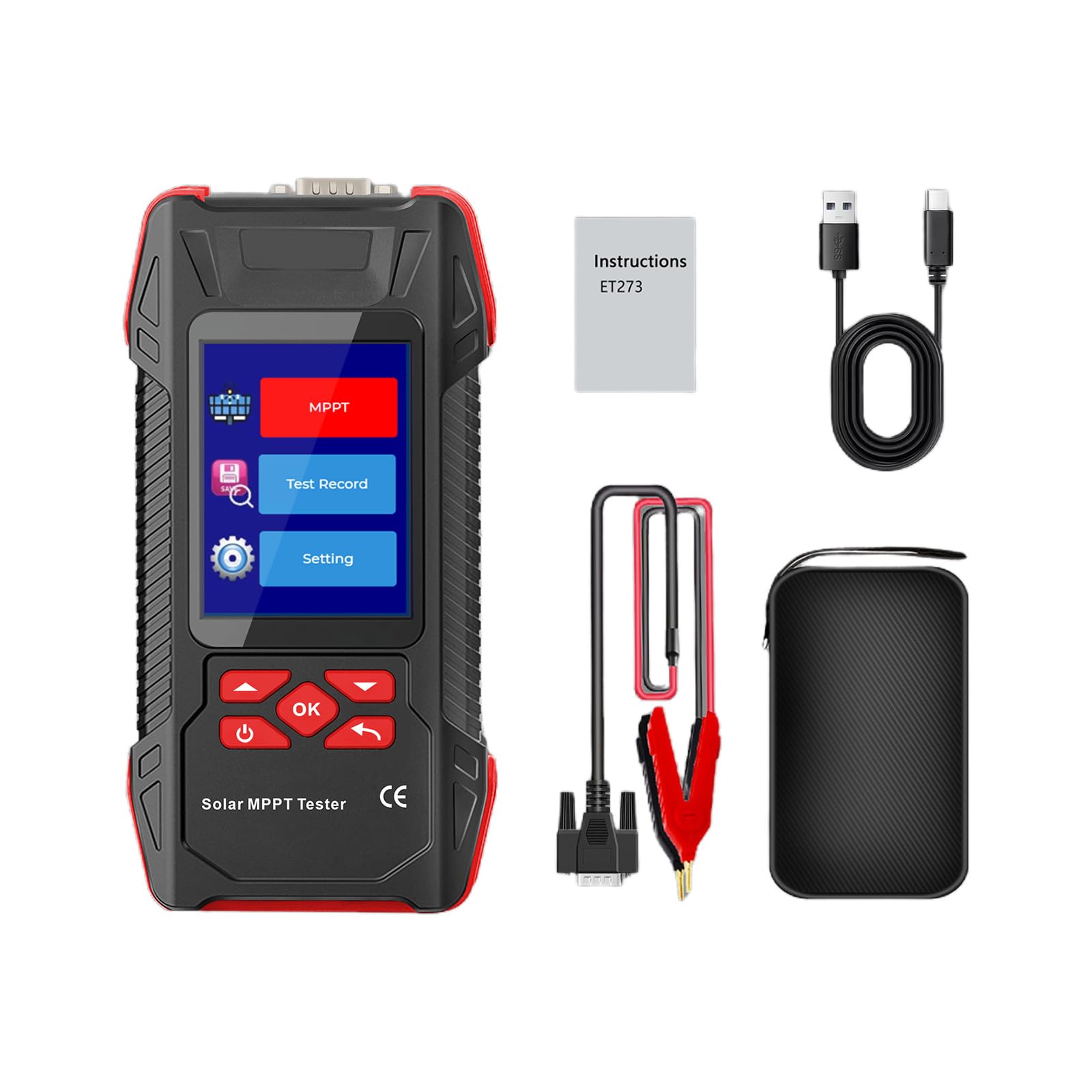 Kaeltsyn Et273 Advanced Solar Tester With Mppt For Panels Batteries Inverters Featuring Lcd Display Data Storage Measuring Power Voltages Current Photovoltaic Tester