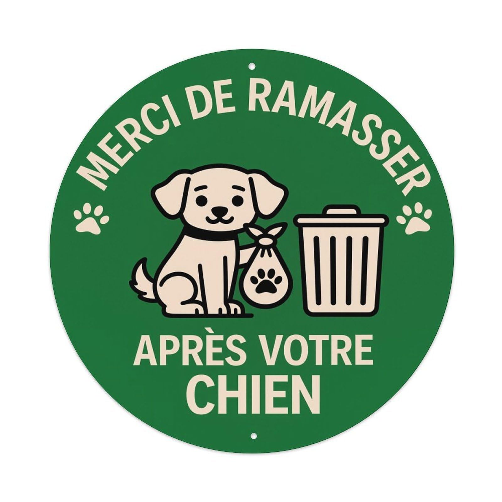 Dog Bag Trash Paw Print Metal Tin Sign Vintage Garden Bedroom Cafe Bar Man Cave Home Wall Decor Metal Poster 8x8 inches