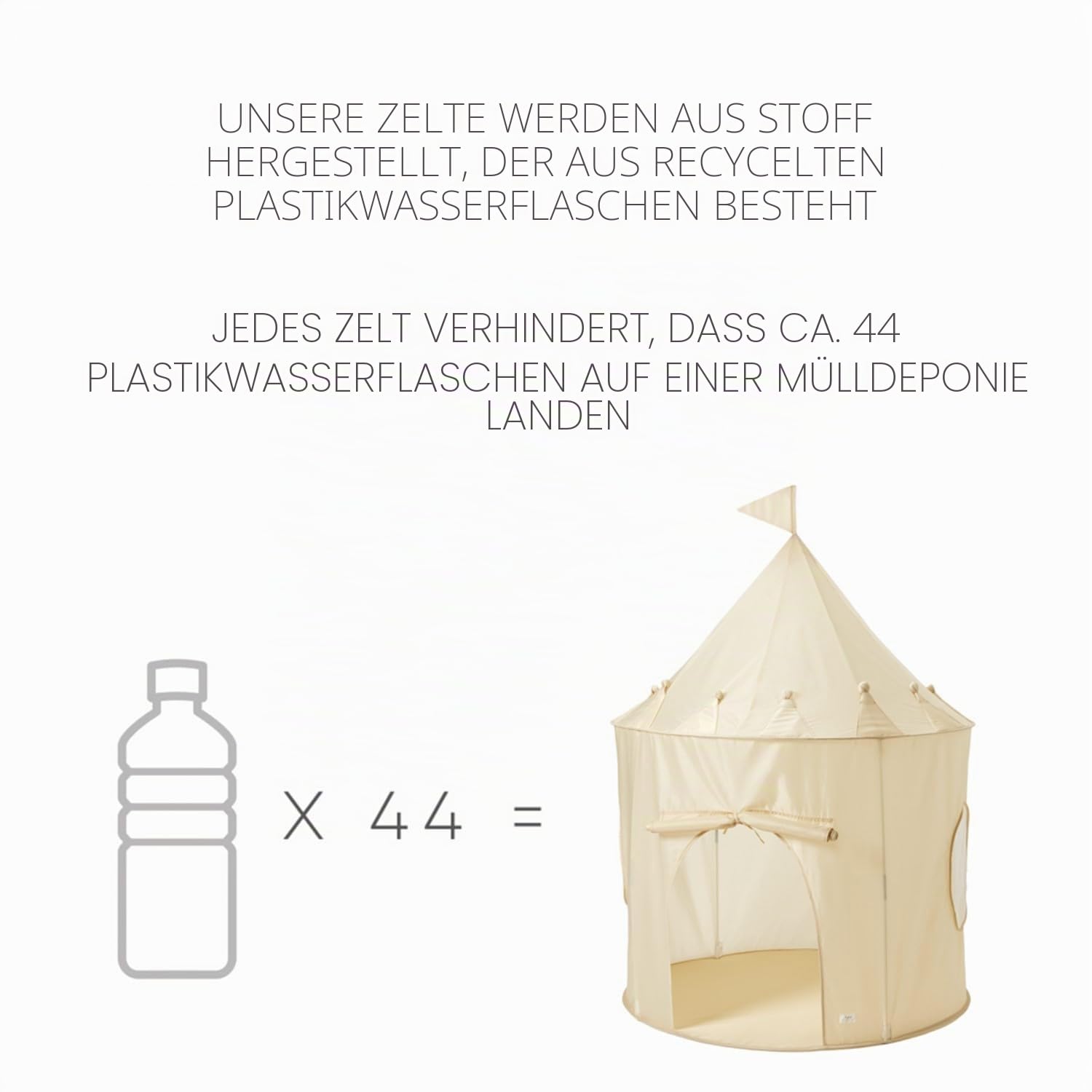 3 Sprouts Spielzelt für Kinder – Indoor Tippi Kinderzelt für Spiel und Spaß im Kinderzimmer, Kinder Zelte für Zimmer - Terrazzo Beige