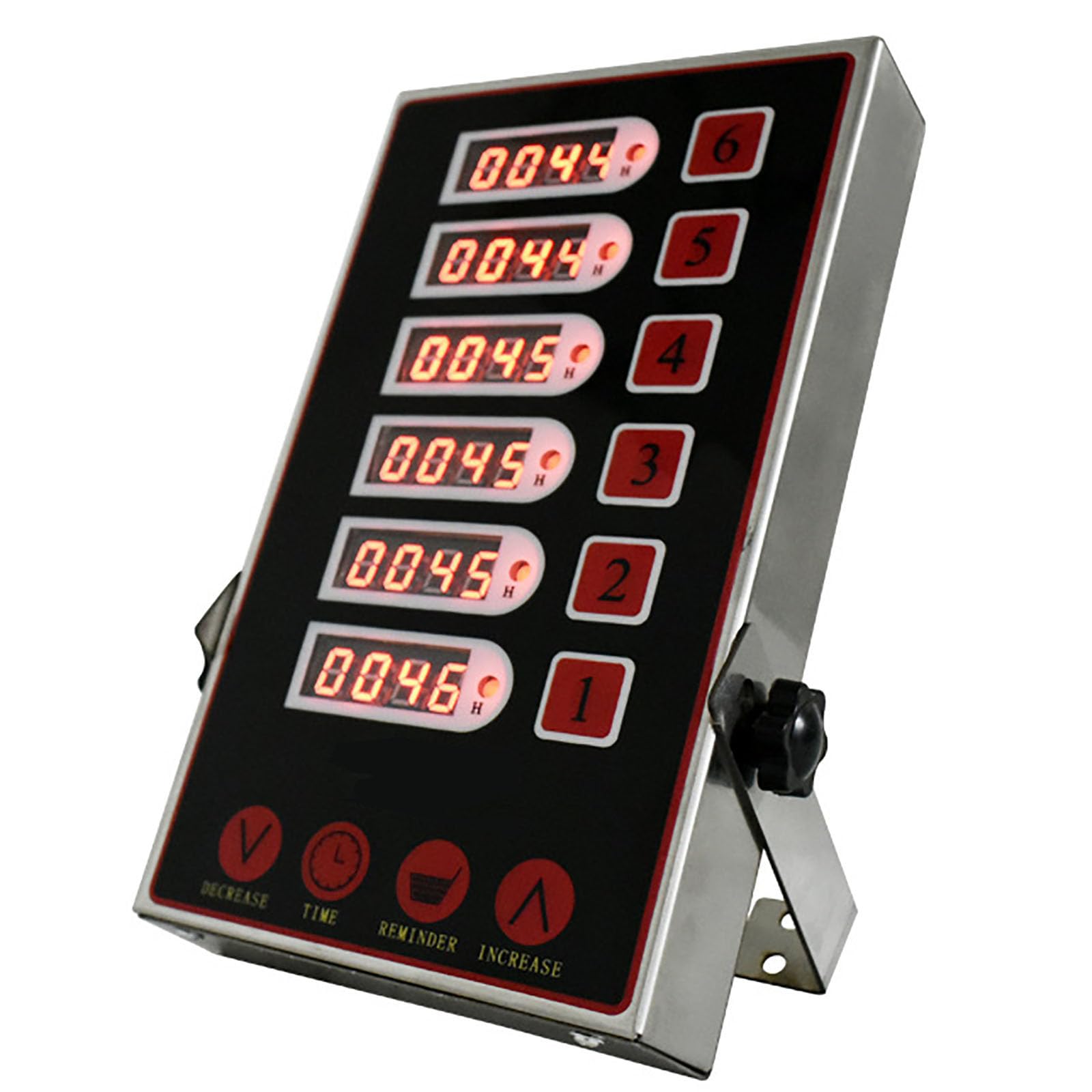 Temporizadores de Cocina para Restaurante, temporizadores de Cocina comerciales de 6 Canales con Pantalla LED, Temporizador de Cocina Digital con Panel Impermeable con Soporte, para Cocina, alimento