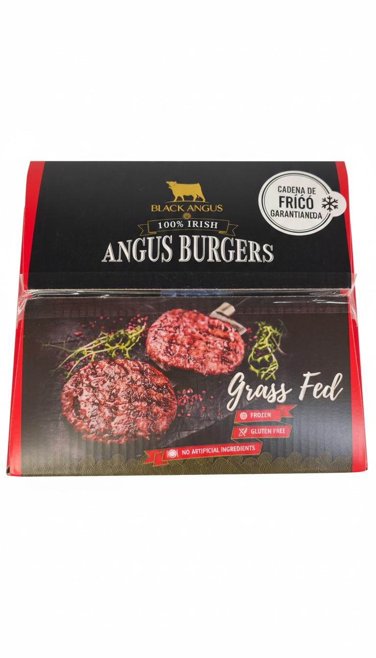 Hamburguesas Black Angus 100% Carne de Vacuno Irlandesa - Pack 20 x 170g - Producto Refrigerado - NEXU