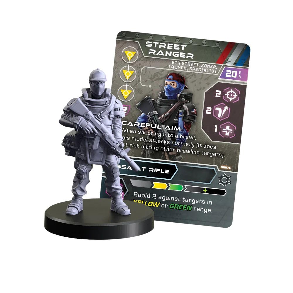 Monster Fight Club, Combat Zone Miniatures: 6th Street Starter Gang, Grey, 1.2 cubic inches - Image 4