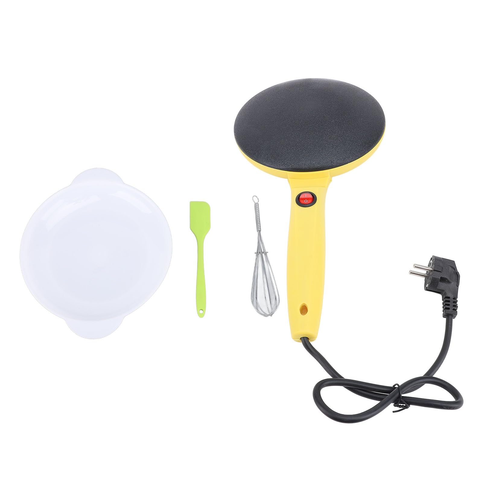 Hidyliu Crepiera Elettrica, Superficie Antiaderente 8 Pollici con Controllo Automatico della Temperatura, per Crepes, Pancake, Omelette, Colazione (Spina europea 220 V)