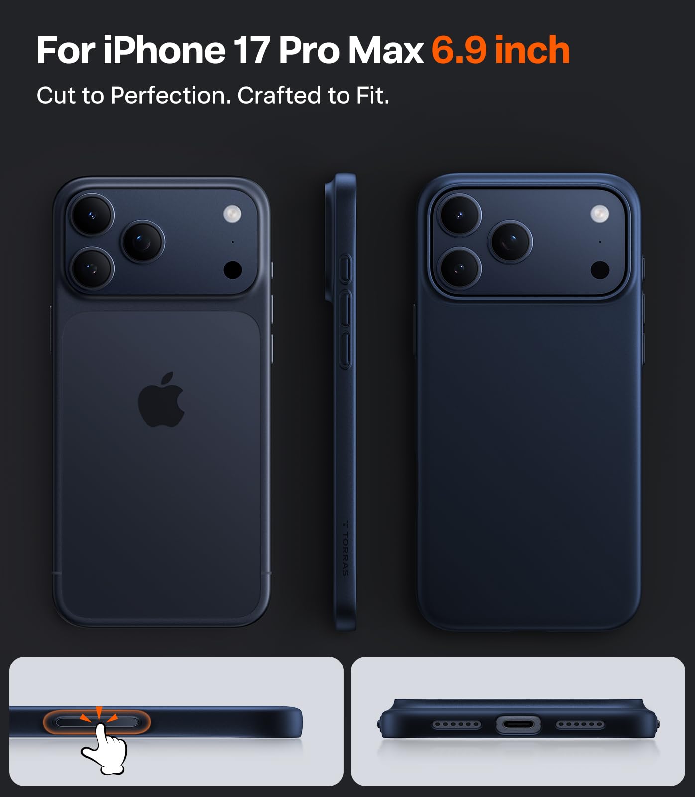 iPhone17Promax512GB SIMフリー ブルー＋TORRASケース Amazon.com: TORRAS for iPhone 17 Pro Case, Slim Fit, Ultra Thin