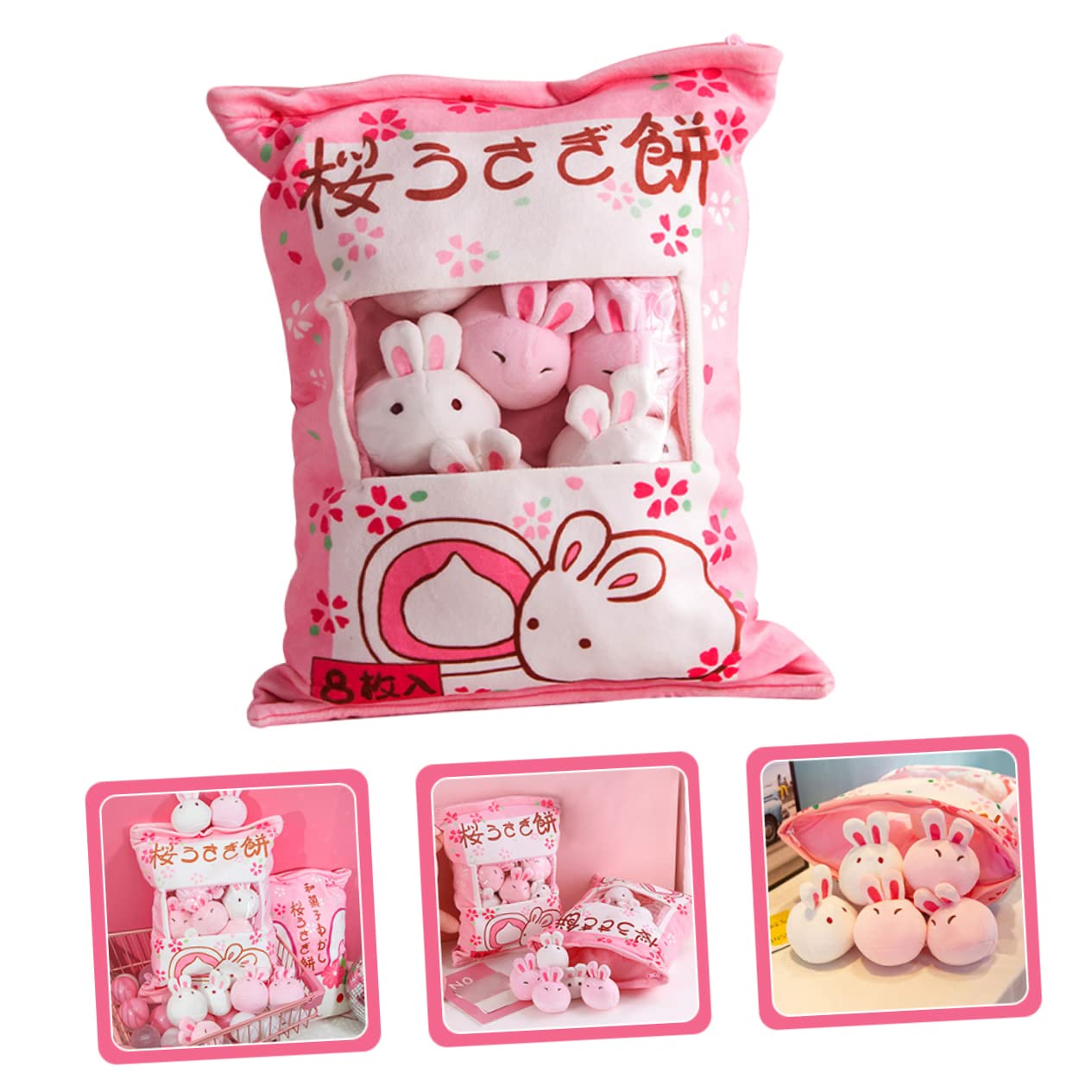 MAGICLULU 1set Cuscino Peluche Coniglio Adorabile per Ragazzo Ragazza Giocattolo Morbido Forma di Coniglio Decorazione Camere e Creativo per Ragazzi e Ragazze