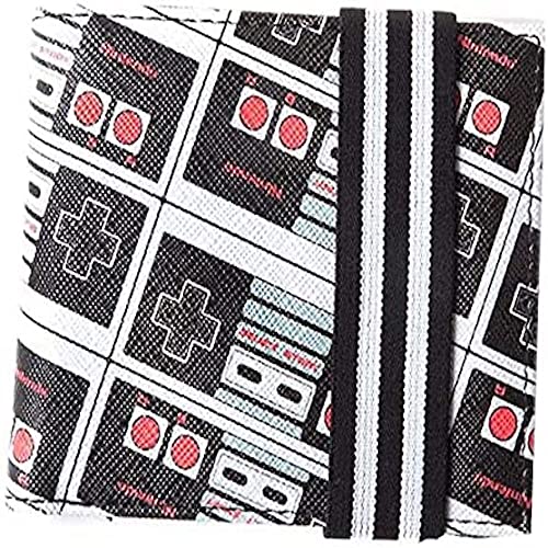 Difuzed Nintendo Wallet NES Controller AOP Carteras, Talla única, Color Negro