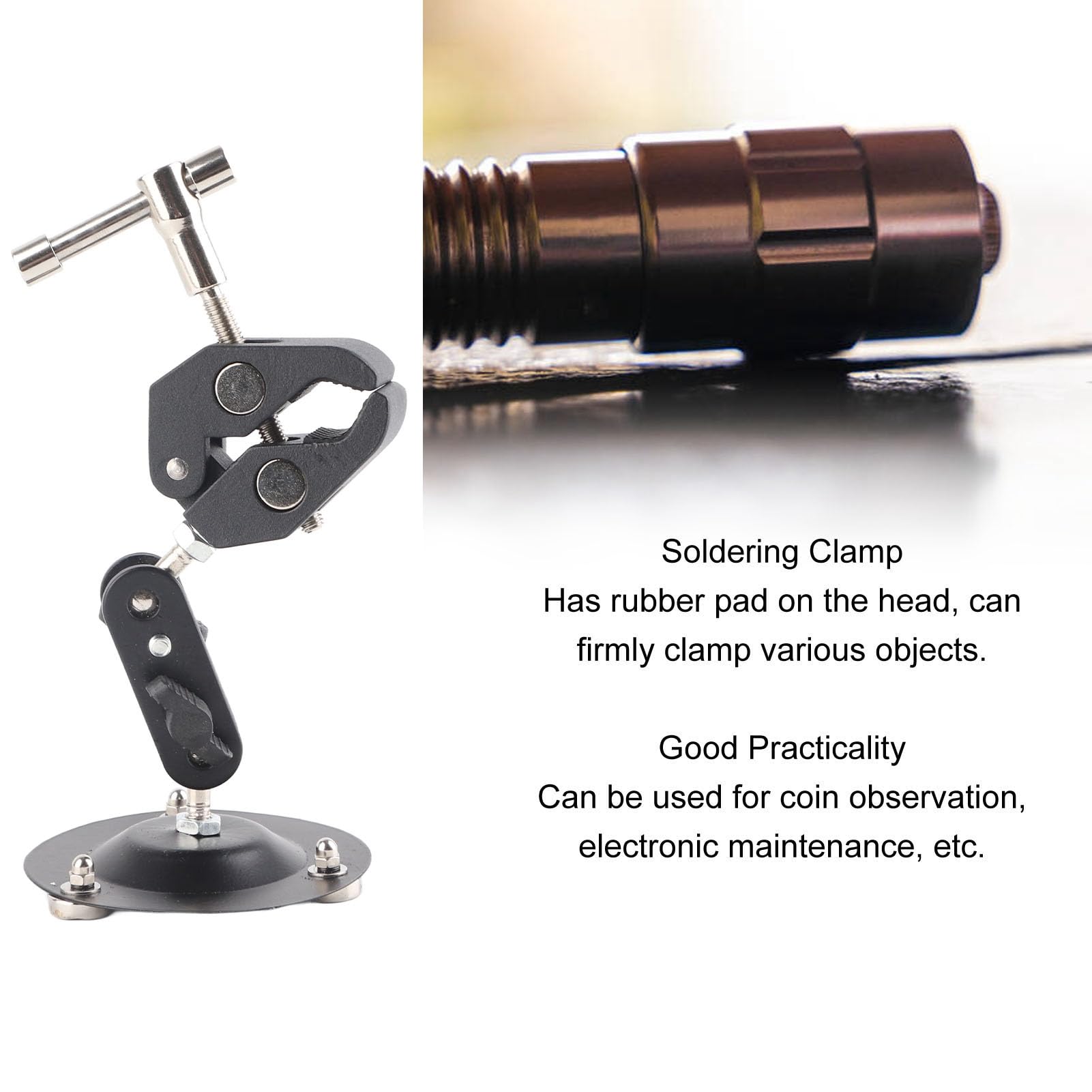 NDNCZDHC Soldering Clamp, Alloy Steel Heavy Duty Soldering Iron Holder Flexible Soldering Fixture for Maintenance Repair