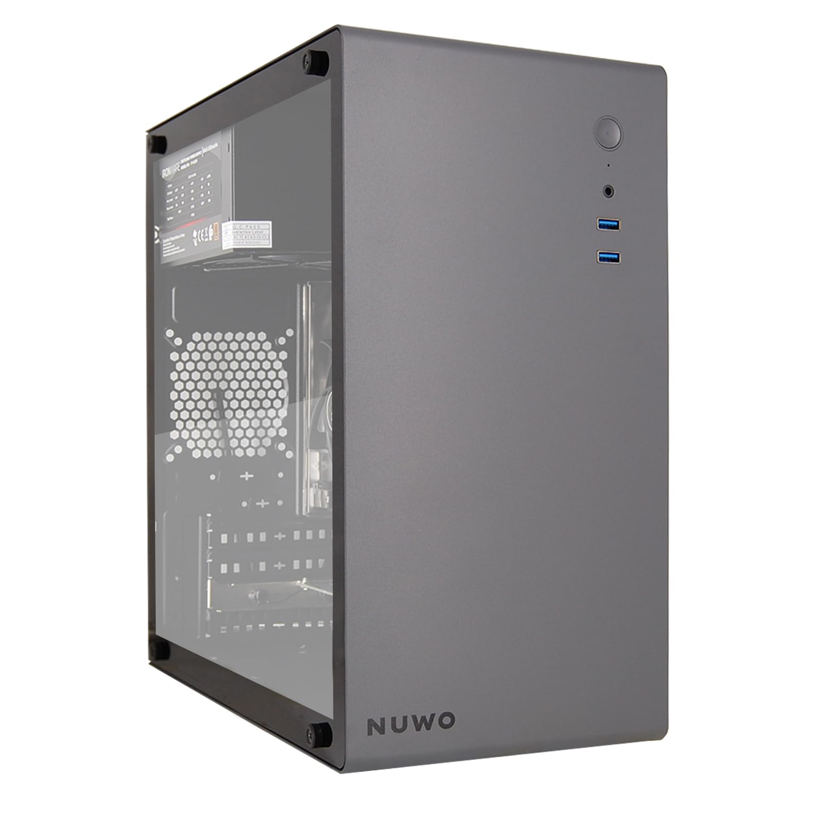 EXTREMEBIT SMART PC Computer Assemblato, Processore Core i5-9400, Memoria Ram 8GB, Disco SSD 1TB, Connessione WiFi + BT, Win 11 PRO Grigio