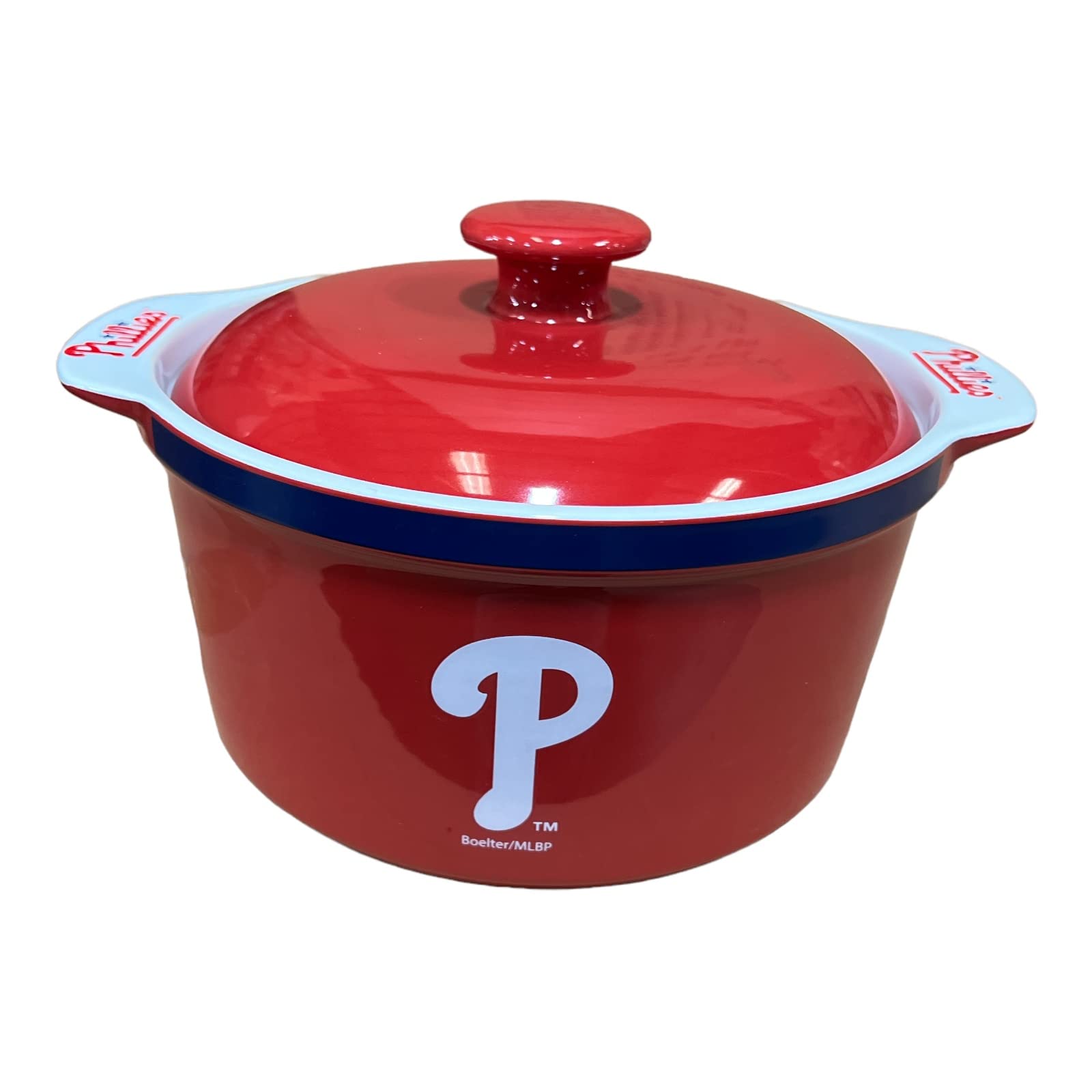 MLB Philadelphia Phillies Gametime Oven Bowl, 2.4 Quart, Red
