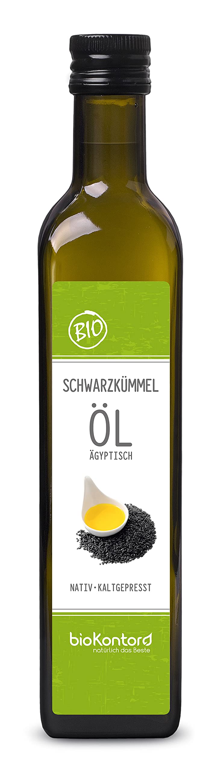 bioKontor Schwarzkümmelöl bio ägyptisch - kaltgepresst 500 ml - nativ und gefiltert - von bioKontor