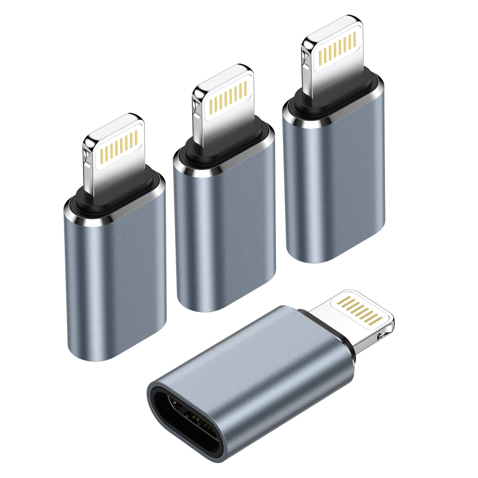 Layajia Adaptateur USB C Vers Lightning, Adaptateur Lightning USB C Pour IPhone 14/13/12/11/iPad/Airpods, Pas Pour écouteurs/Audio/OTG, Résistant à La Perte, Lot De 2, Noir