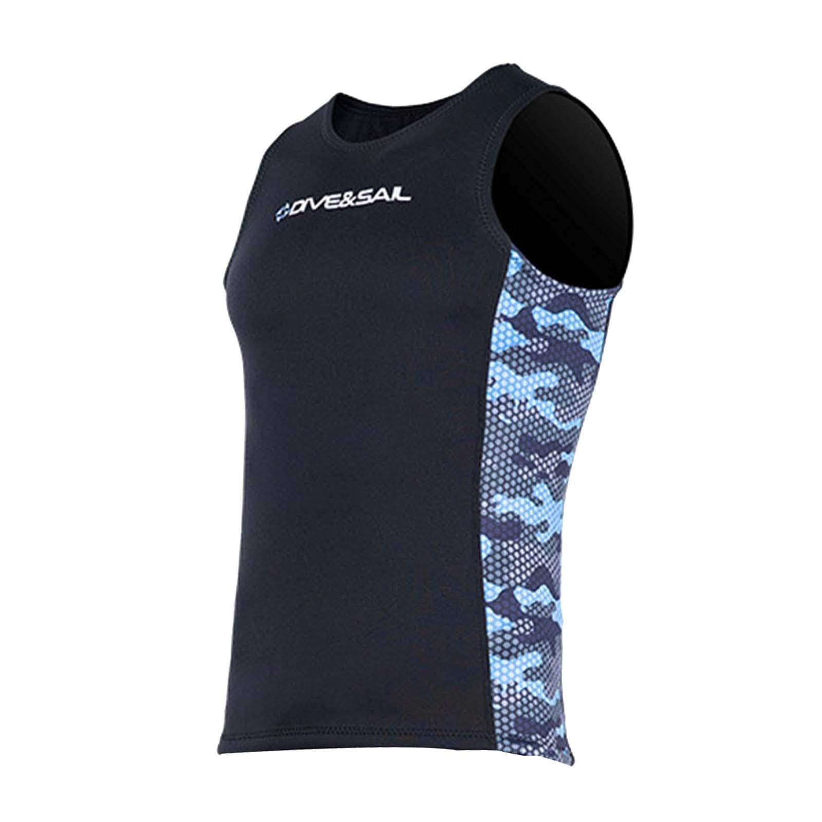 F Fityle Gilet da Sub da Uomo, Gilet Senza Maniche da Sub, Sport Acquatici, Moderno da 2 mm, Neoprene, Giacca da Muta, Sub per Allenamento, Adulti,