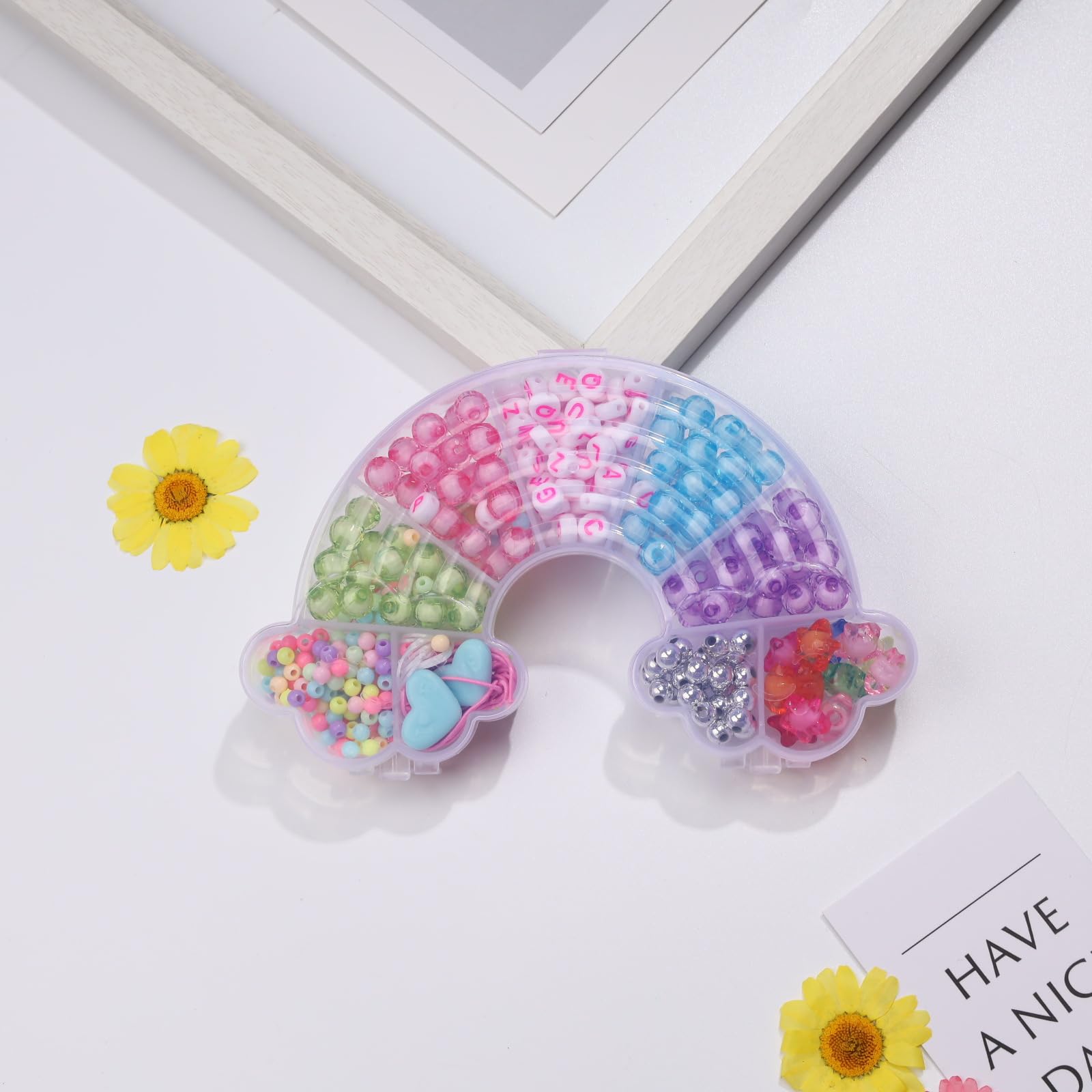 PAVELS Beads for Threading Children's Jewellery for Crafts DIY Rainbow Bead Set Gift Idea for Girls 4 5 6 7 8 9 10 Years - Image 4