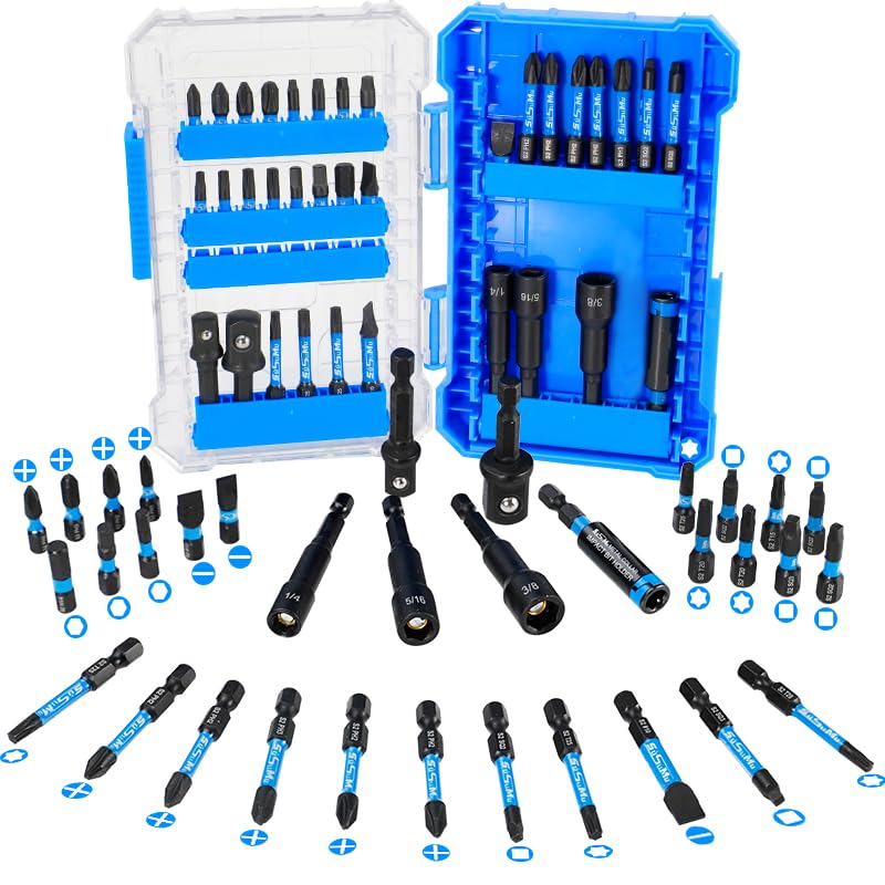 34PCS Phillips Bits #2 Impact 1″ and 2″ Long Strong Magnetic Drill Bits Anti Slip 1/4 Inch Hex Shank S2 Alloy Steel Impact Ph2 Screwdriver Power Bits Set with Magnetic Bit Holder for Power Drill