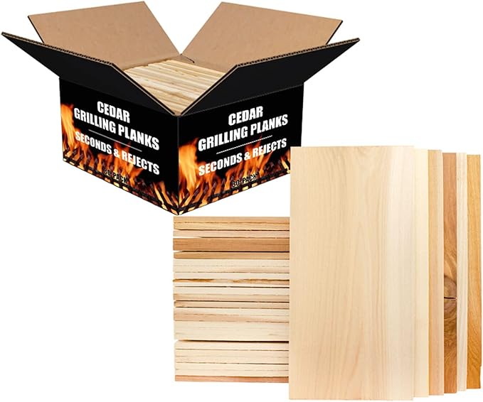 30 Pack Cedar Grilling Planks Bulk Seconds Patio