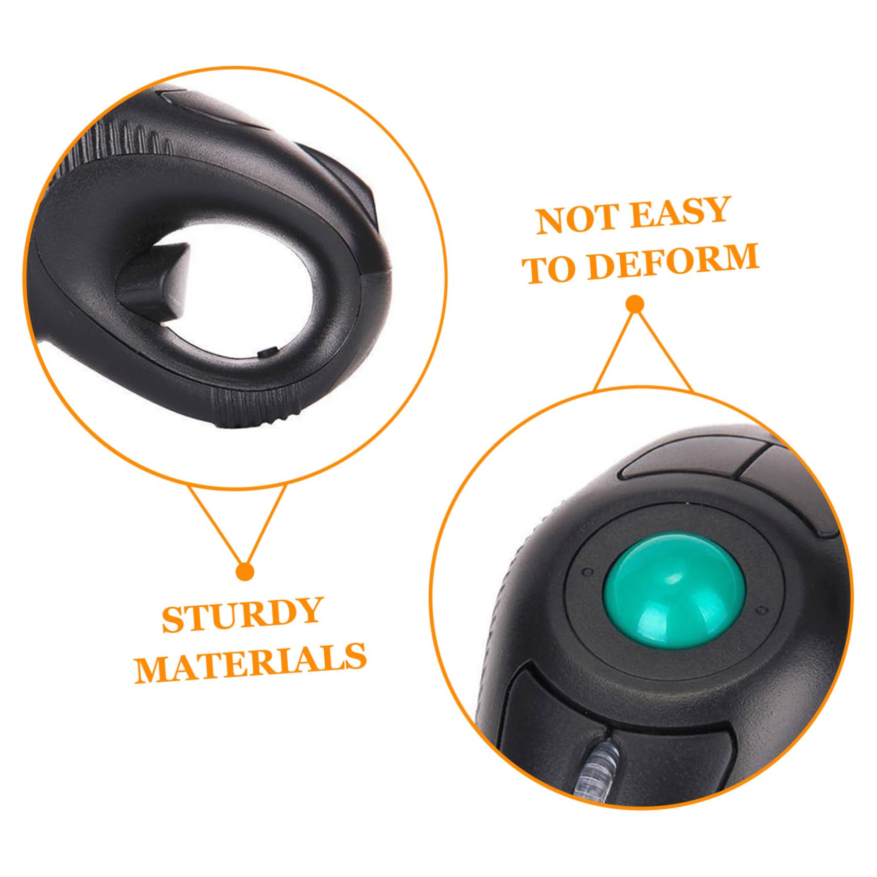 ABOOFAN Souris sans Fil Ergonomique à Port USB 2.4g Trackball, Design en Plastique Noir Confortable pour Ordinateur Portable, 5 Boutons, Forme Dauphin