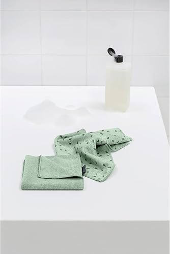 Miniatura 4 de Brabantia x2 paños de limpieza de microfibra (verde jade) trapos higiénicos absorbentes para lavar, limpiar y secar (12 x 12 pulgadas)