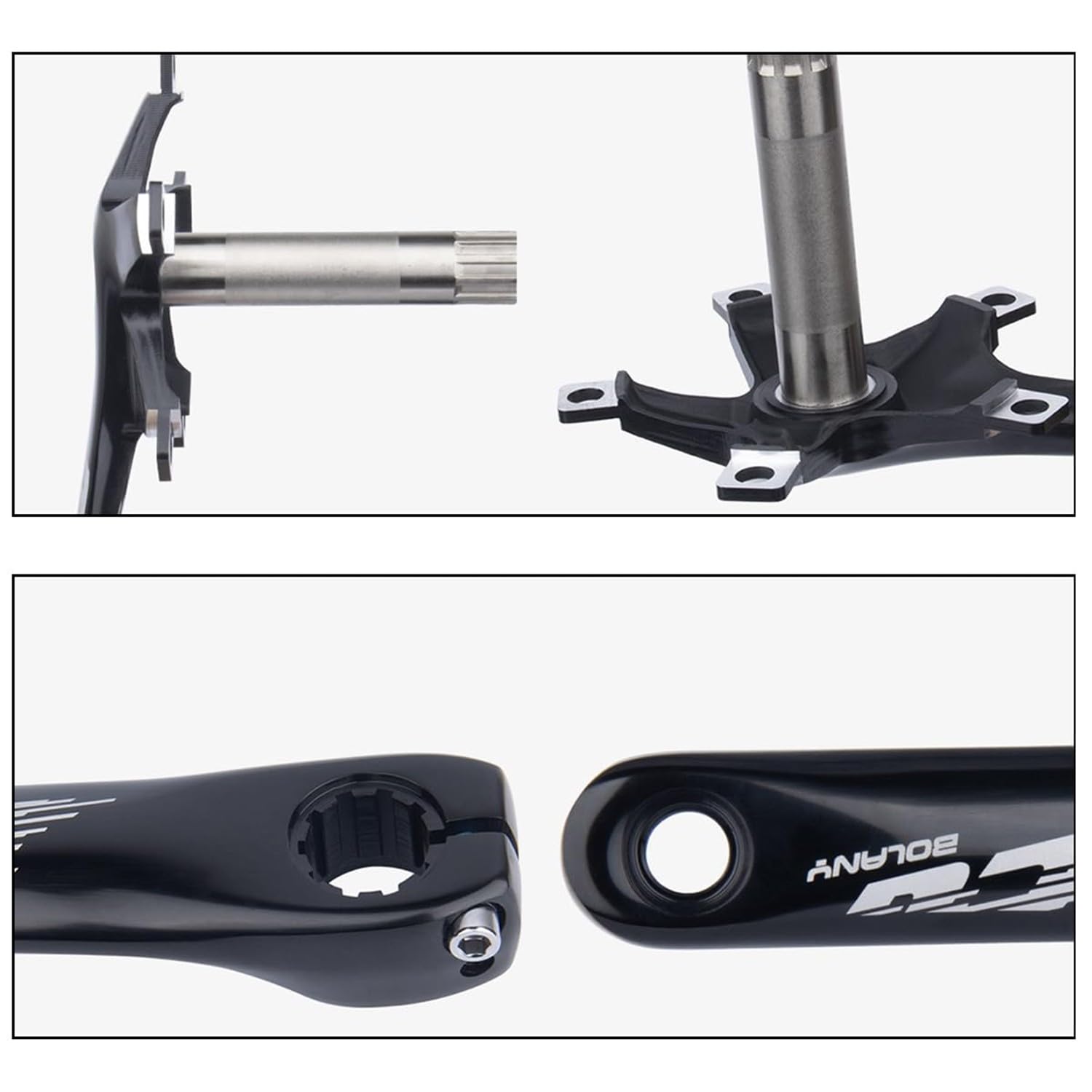 Pédalier Vélo À Cône Carré 170mm 104BCD Pédalier Pour Vélo De Montagne