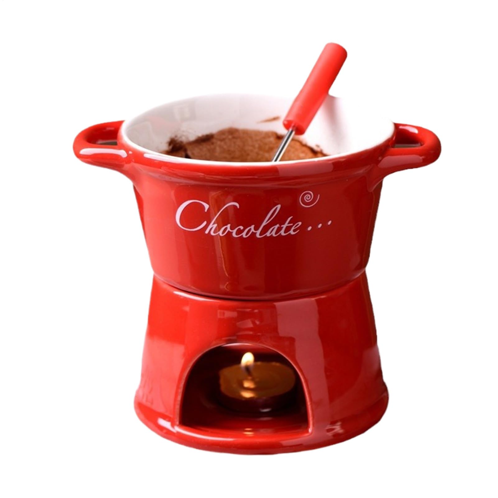 Fonduta Pentola per Sciogliere a Candela, Scaldaburro, Salse e Caramelle | Scalda Caffè Fonduta Personale Salse, Formaggio, Dolci, Pane - Compleanni, Matrimoni, San , Feste, Cena, Coppie