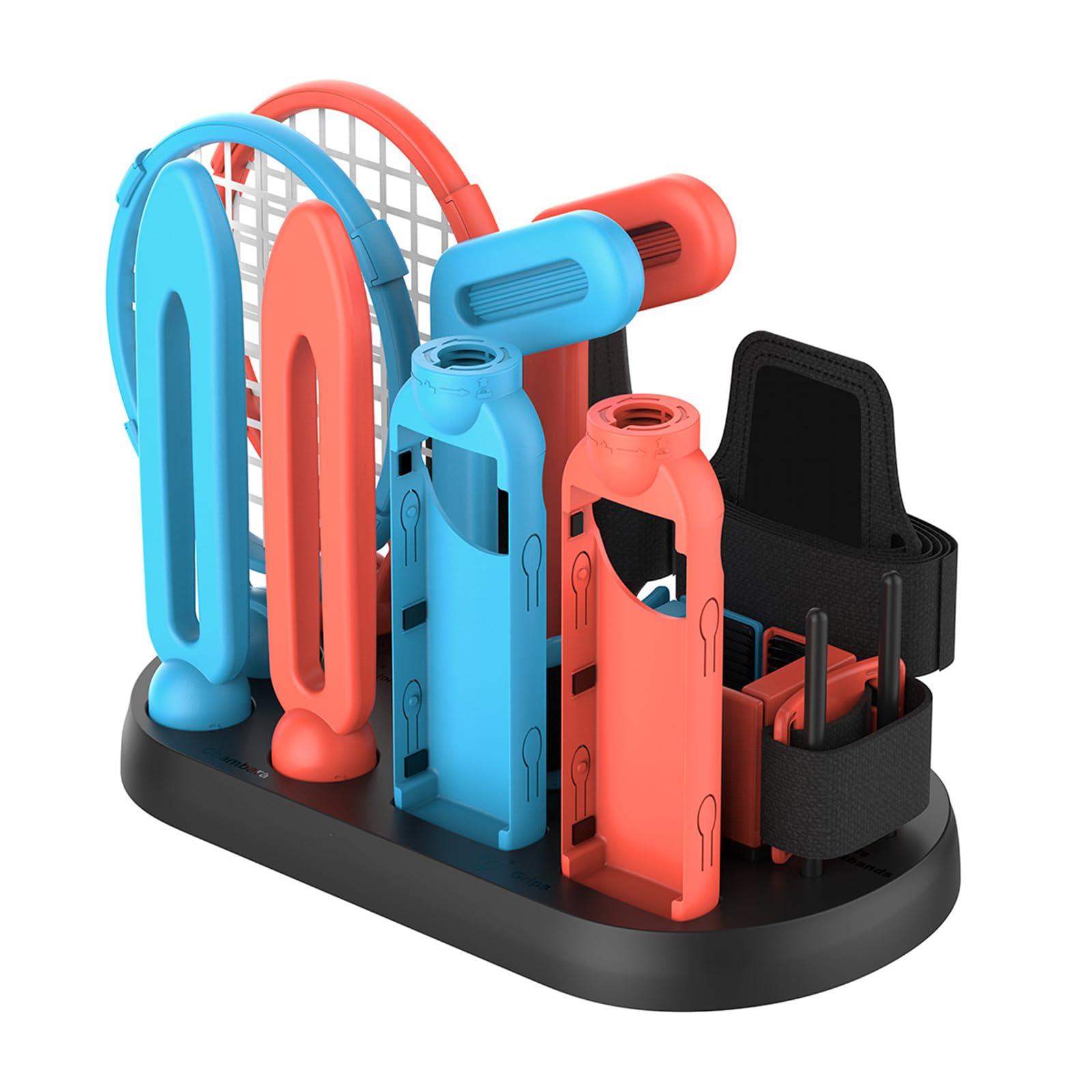 Familien-Party-Set für Tennisschläger / Clubs, Handgelenkschlaufe, Sportzubehör, Aufbewahrungsdock, Sportzubehör, komplettes Action-Spiel-Set mit Handgelenkschlaufe