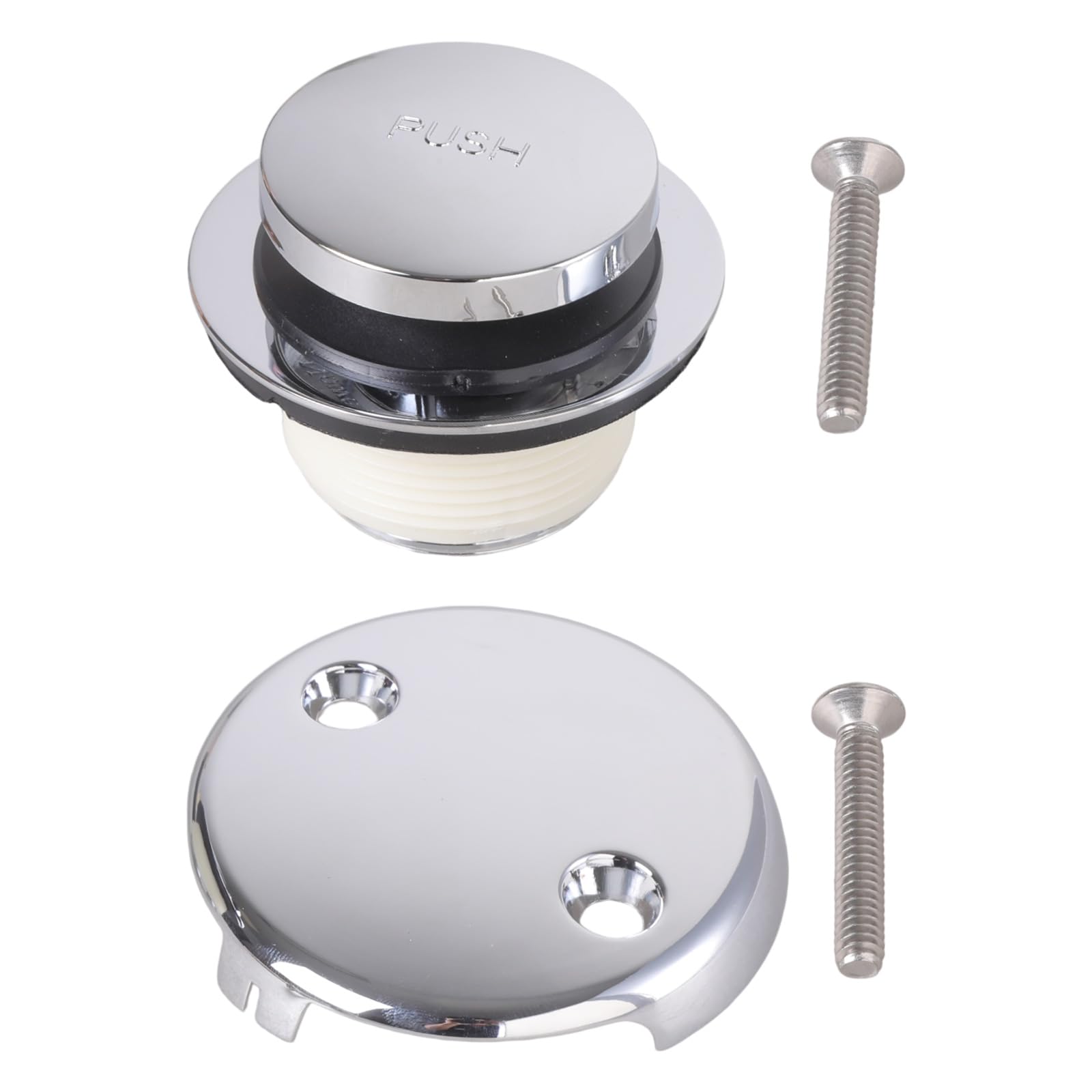 Stainless Steel Bath Tub Drain Assembly Universals Trip Levers Bath Tub Drain Set for Long Terms Enduring Bathtub Assembly