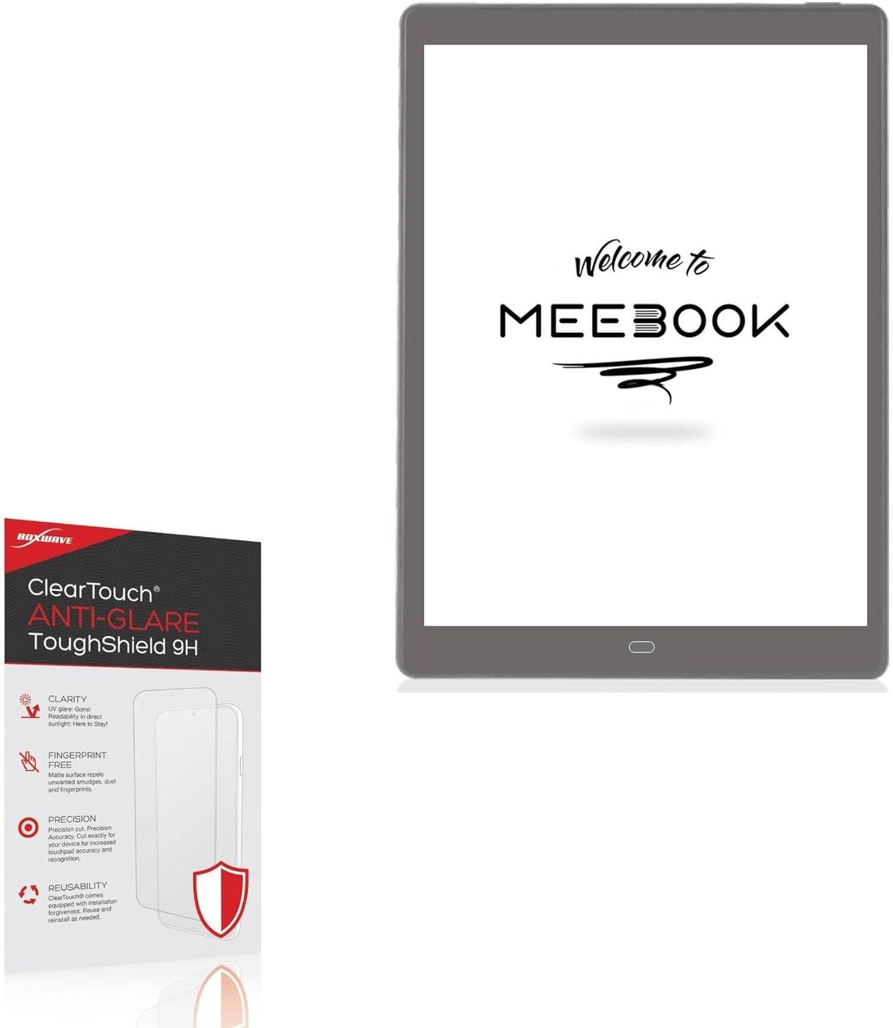 BoxWave Screen Protector Compatible with Boyue Likebook eReader P10 (10 in) - ClearTouch Anti-Glare ToughShield 9H (2-Pack), Anti-Glare 9H Tough Flexible Film Screen Protector
