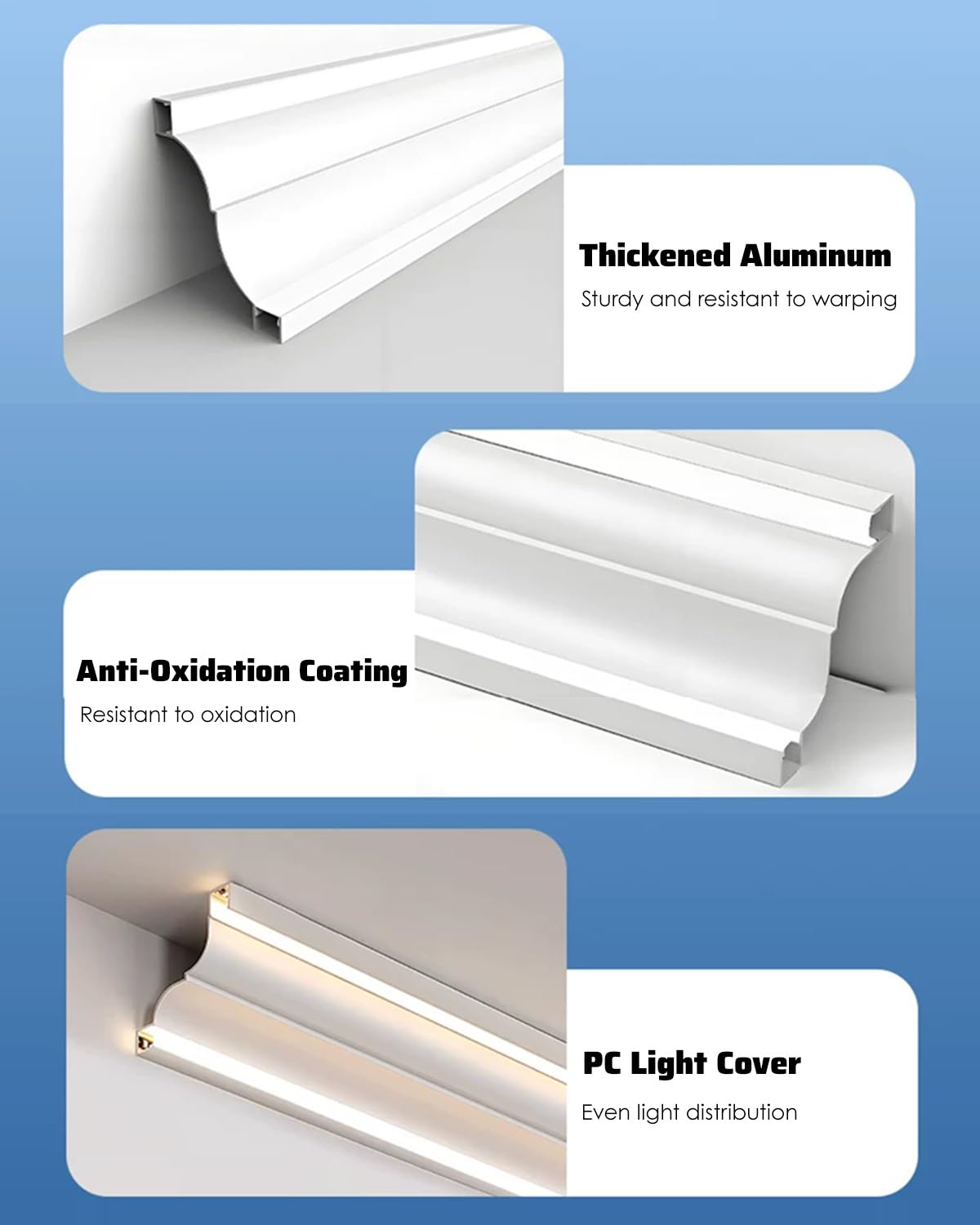 Profil kanału sufitowego z mleczną osłoną PC do oświetlenia taśm LED, dwustronny, pośredni system korygujący, 4 m