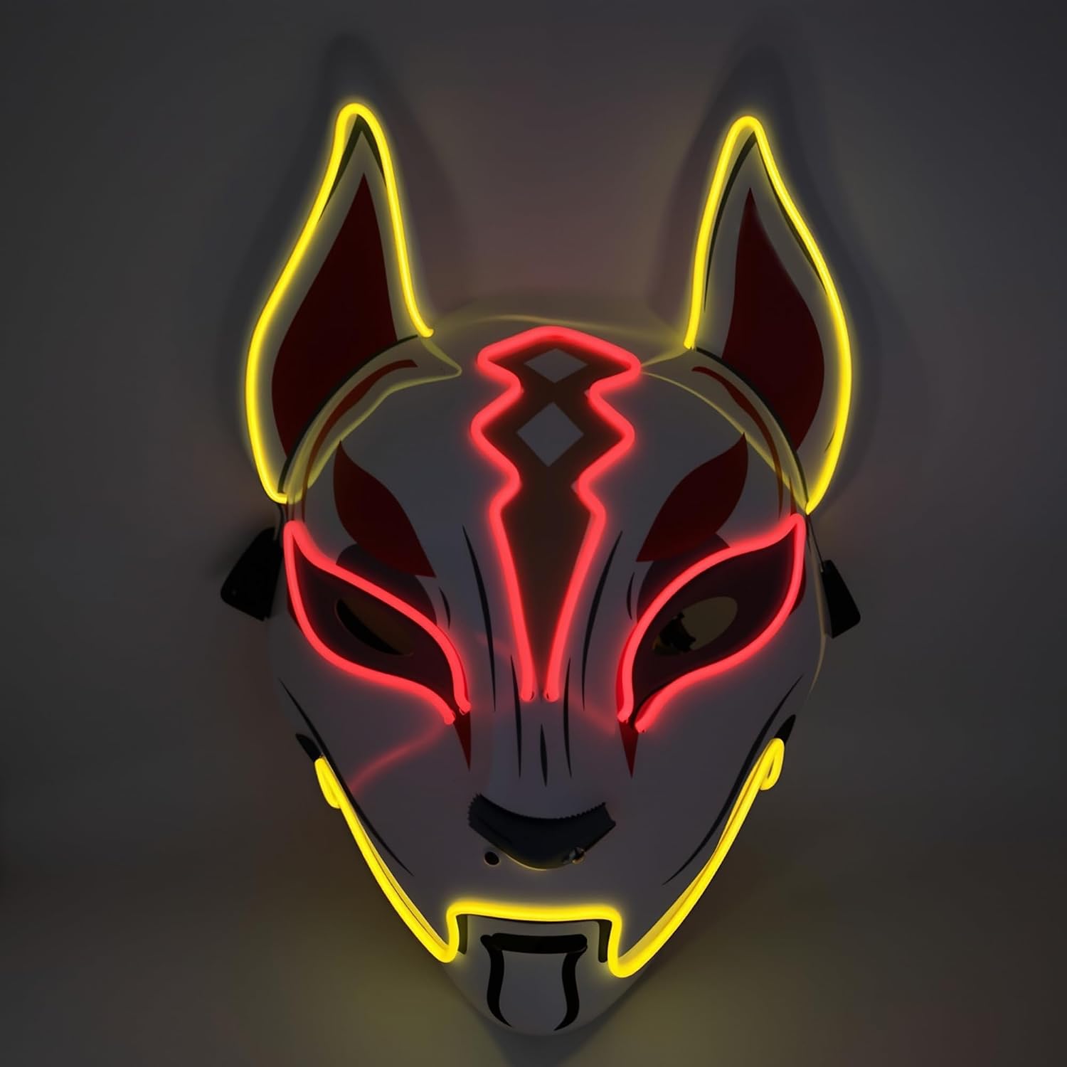 Drift Light Up Mask LED Fox Mask Cosplay Glowing Purge Masks Gift Costume Festival Party