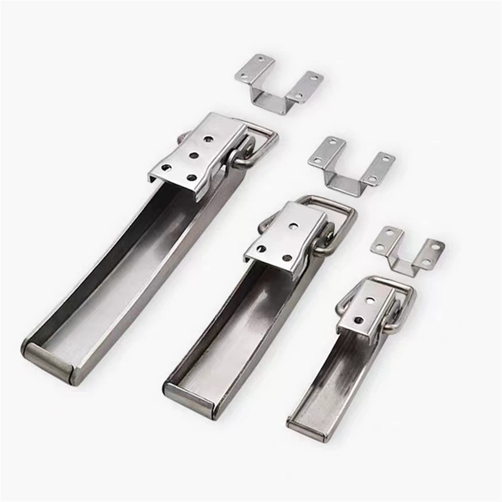 Grand loquet à bascule C-367-A inox pour aménagement de benne et caisse bois
