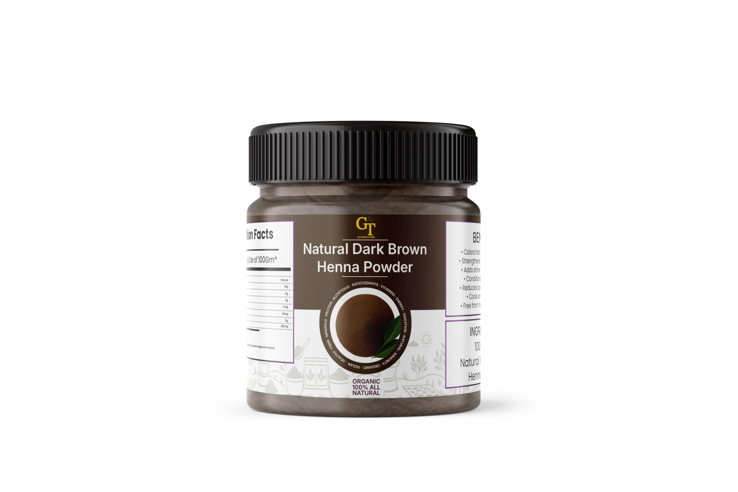 Natural Dark Brown Henna Powder for Hair | 100% Herbal Hair Color | Chemical-Free Mehndi Powder for Grey Coverage | Triple-Sifted Ultra-Fine Powder | Safe for All Hair Types-image-46
