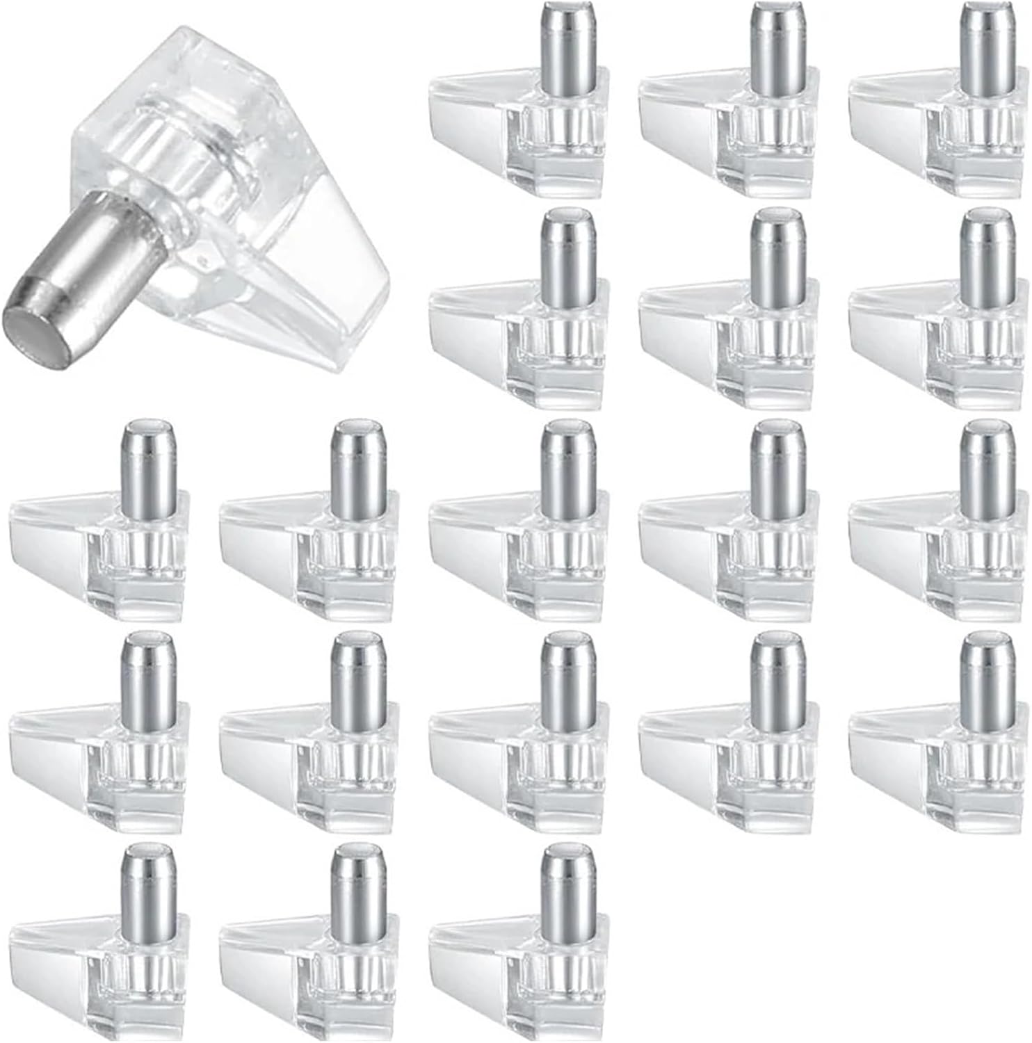 Cabinet Shelf Pegs Support Pegs for Kitchen and Book Shelves Clear Supports Pins Holder(Transparent 50PCS)