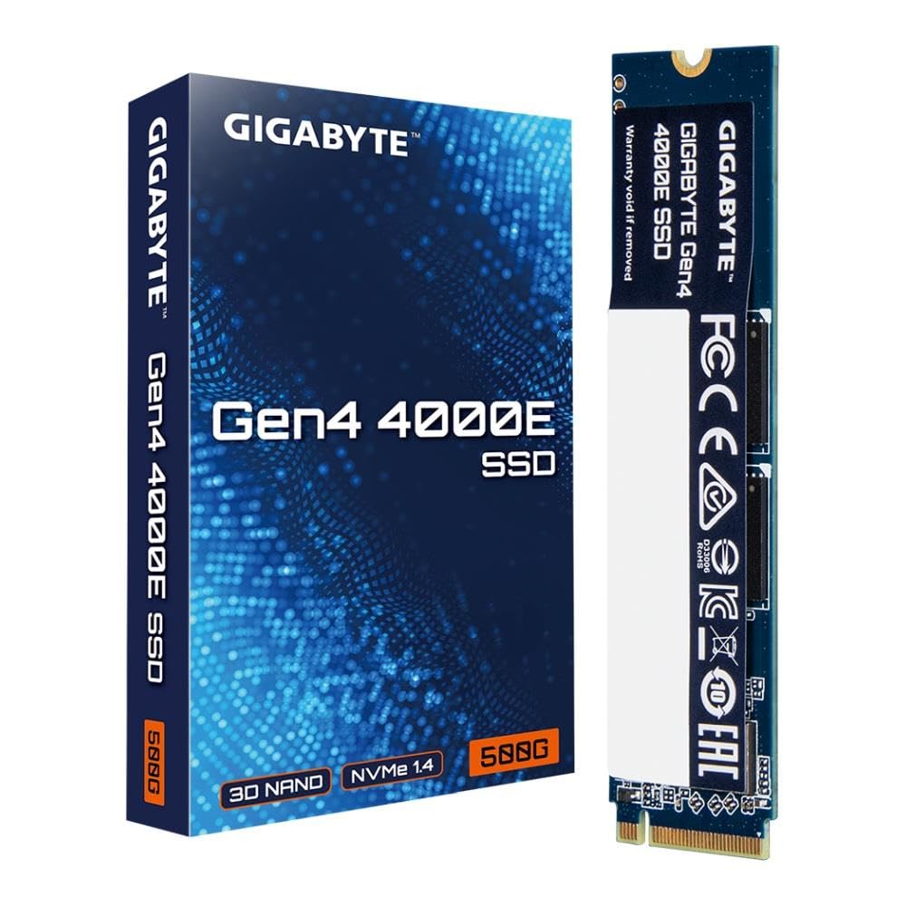 Gigabyte Disque SSD M.2 de 500 Go Gen4 4000E (PCIe Gen 4.0 x4/NVMe 1.4)