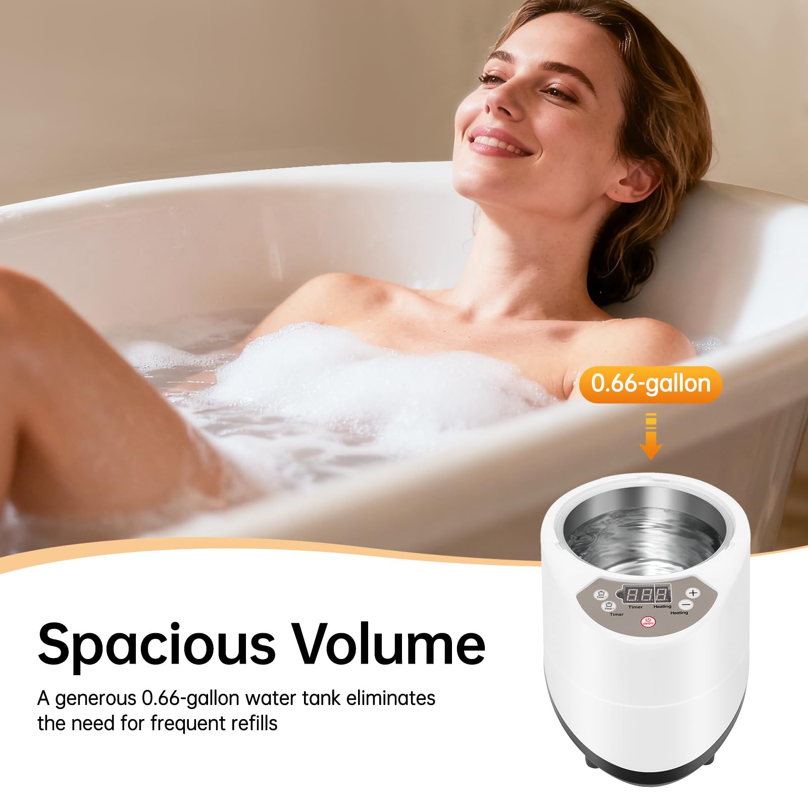 Generatore di vapore per sauna, 1000W - 3 litri Portatile Generatore di vapore per sauna per casa con timer e display LED e telecomando, 9 livelli di temperatura per bagno turco