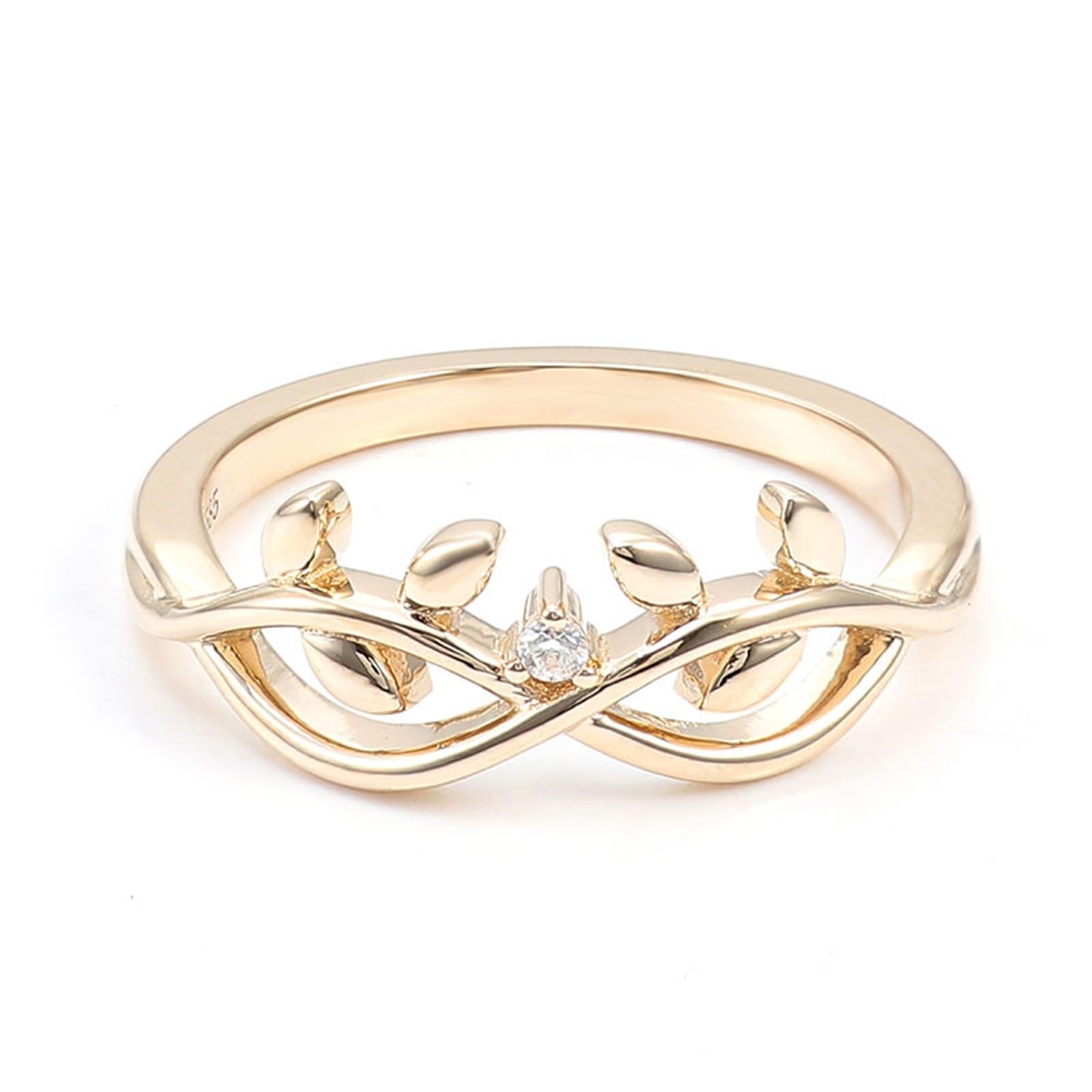 Anillos de boda 375/585/750 de oro amarillo auténtico, para mujer, anillo con diamante elegante, anillos de compromiso, alianzas de oro real de 9 K/14 K/18 K con grabado para mujeres