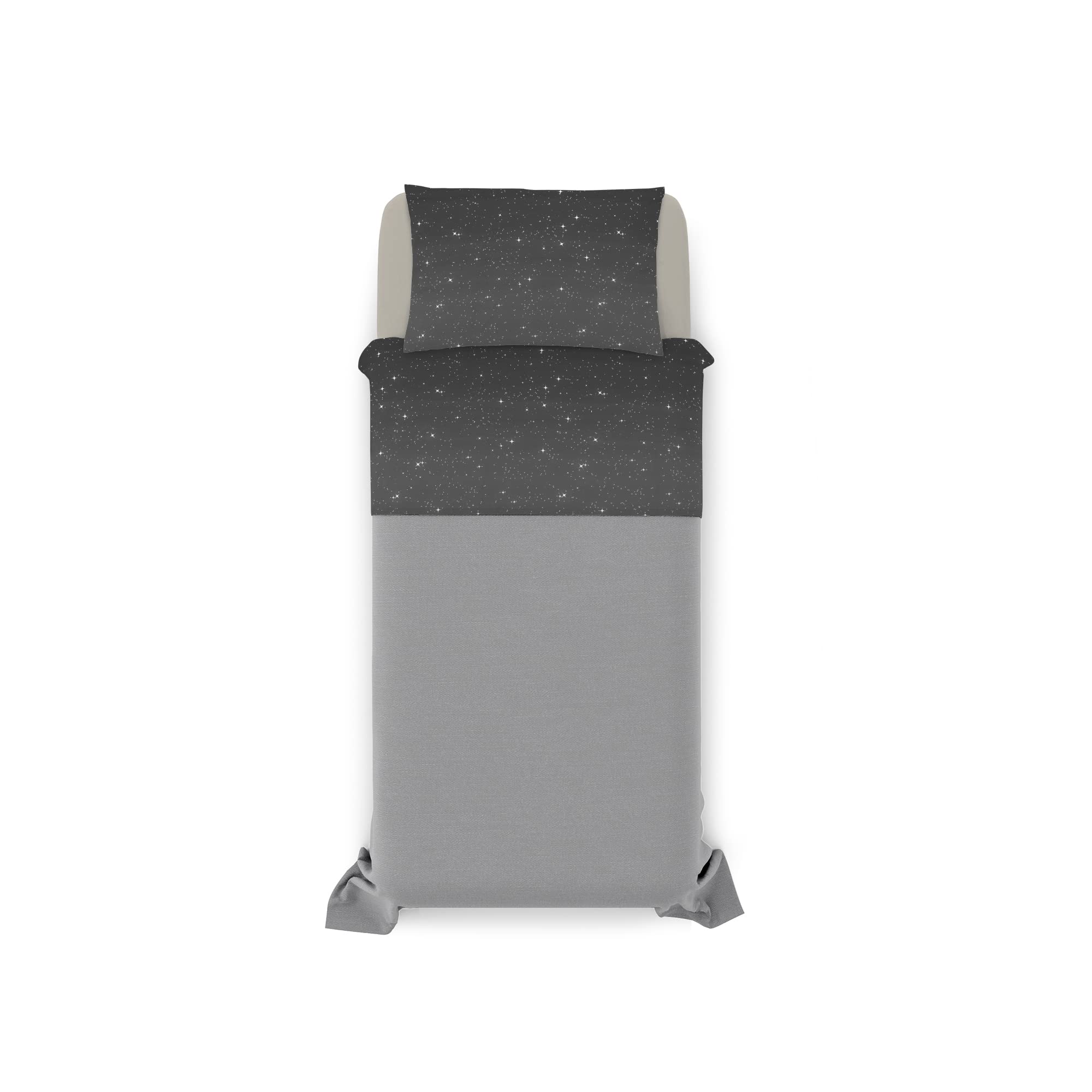 Fashion Bed Set, Stars Grey, Single, single bed - Image 3