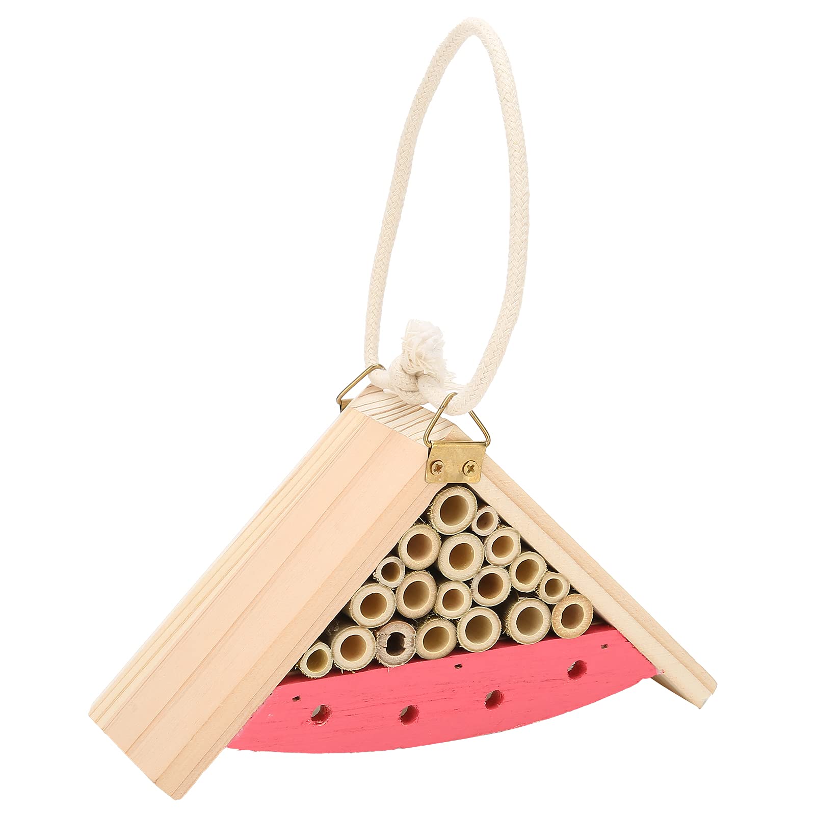 Yosoo Colorful Wooden House, Sturdy Shelter for Bees Beneficial s, Garden Supply for Attracting Pollinators Observing Wildlife