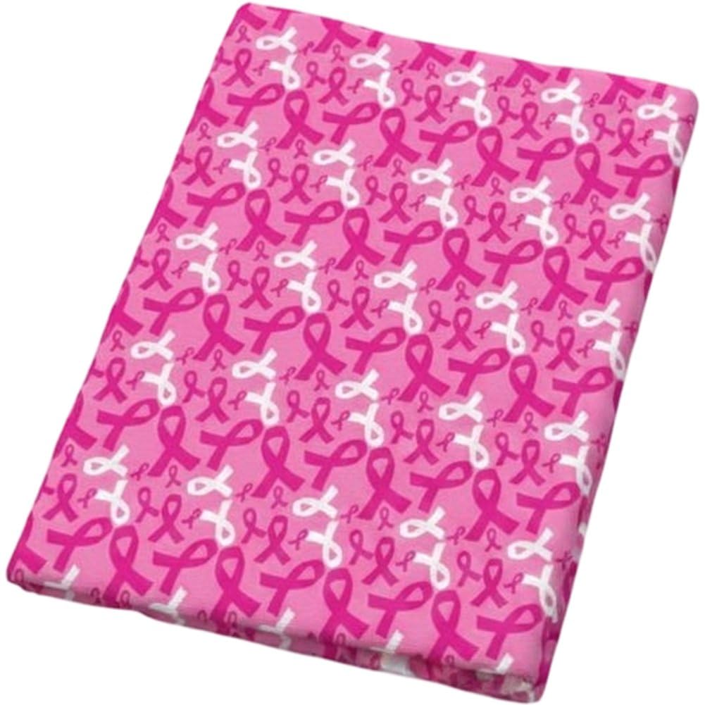 Sslvya Breast Cancer Awareness Pink Ribbon Pattern Fabric, Decorative Fabric for Sewing, Quilting, Crafts, Diy Projects