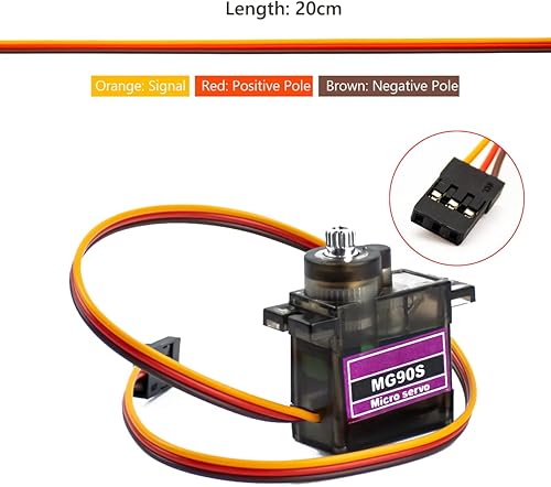 Miniatura 4 de Paquete de 5 MG90S Servo 9G Servo Metal Gear Micro Servo para Arduino Project RC Helicóptero Aviones Barco Robot Car