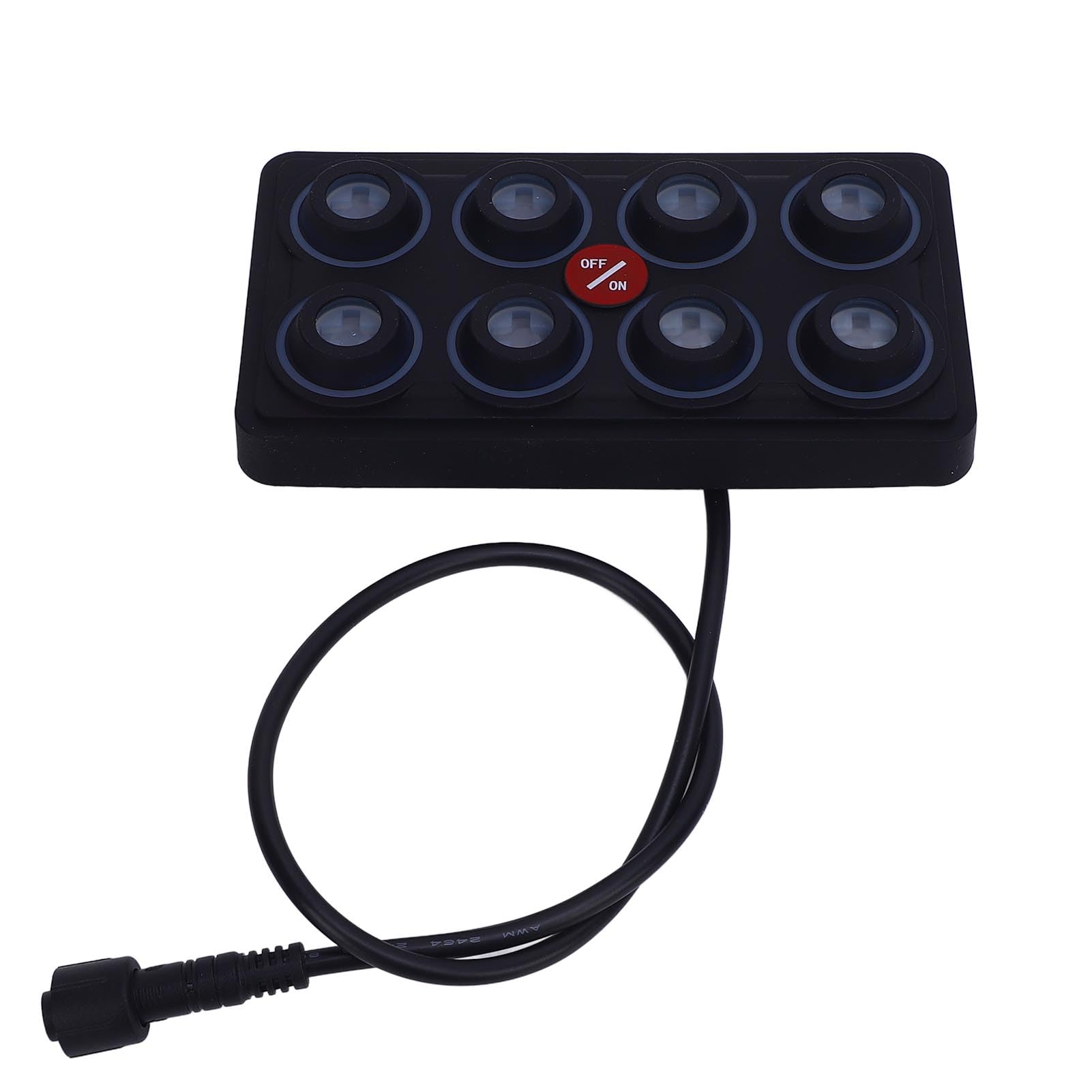 Drfeify Panel Przełączników 8-krotnych Sterowanie Dotykowe Skrzynka Przekaźników 12V 24V 60A Automatyczne Przyciemnianie Podświetlenie RGB 4 Tryby Panel IP68 Do Ciężarówki ATV UTV Łódź SUV Do Użytku