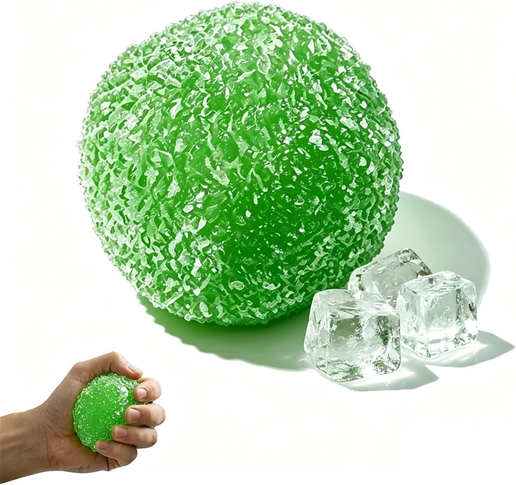 Moldable Crunchy Squishy Stress Ball,Slushy Squishy Waxberry Moldable Ice Skin Fidget Sensory Toys,Satisfying Relaxing Frozen Noisy Slow Rise for Anxiety Relief Adults (Dark Green)