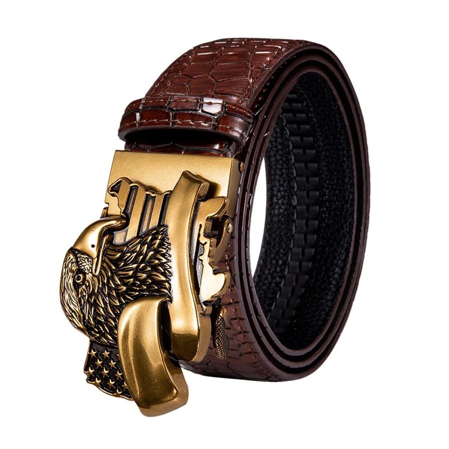 belt Leather Strap for Men Dress Jeans Wedding Mens Belts Set Automatic Buckles Waist Belt with Gift Box man (Color : As shown Size : 110cm) (As Shown 120cm)2