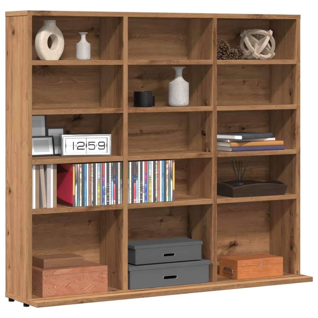 vidaXL Mobile Porta CD Artigianale 100x23x89,5 cm Legno Multistrato, Mensole, Armadietto, Contenitore per CD