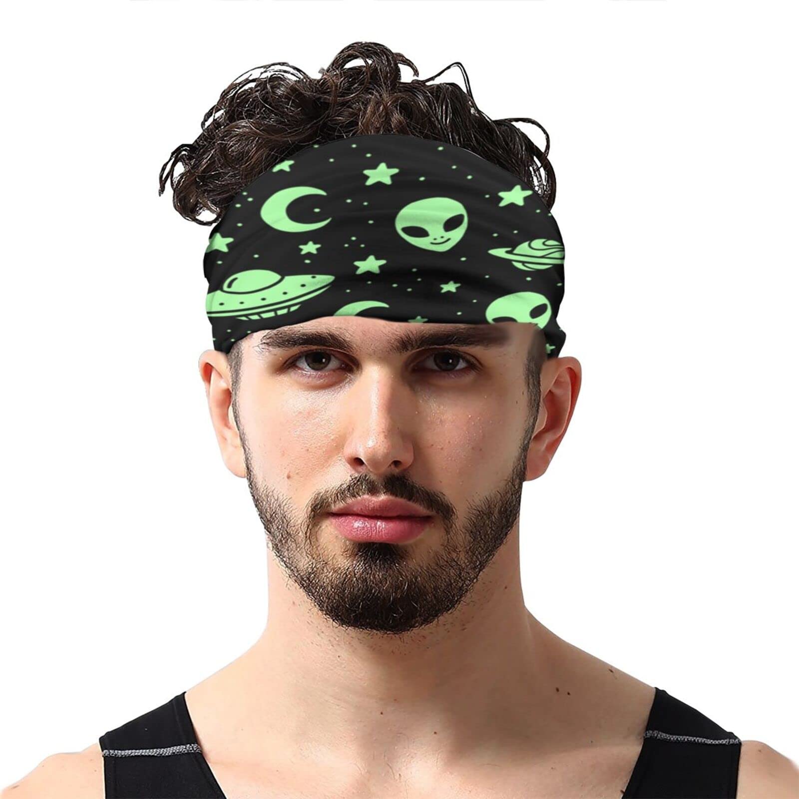 SEAEAGLE Alien Pattern Multi-Functional Headband Face Mask Sports Bandana Cycling Scarf Neck Headwear