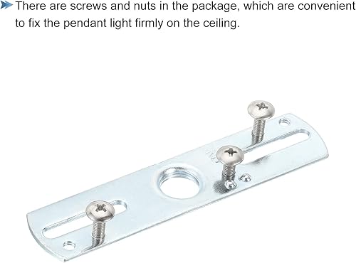Miniatura 4 de MECCANIXITY Kit de barra transversal de lámpara, soporte de montaje de 4.134 x 0.866 in, placa de luz de techo para iluminación de araña, tono