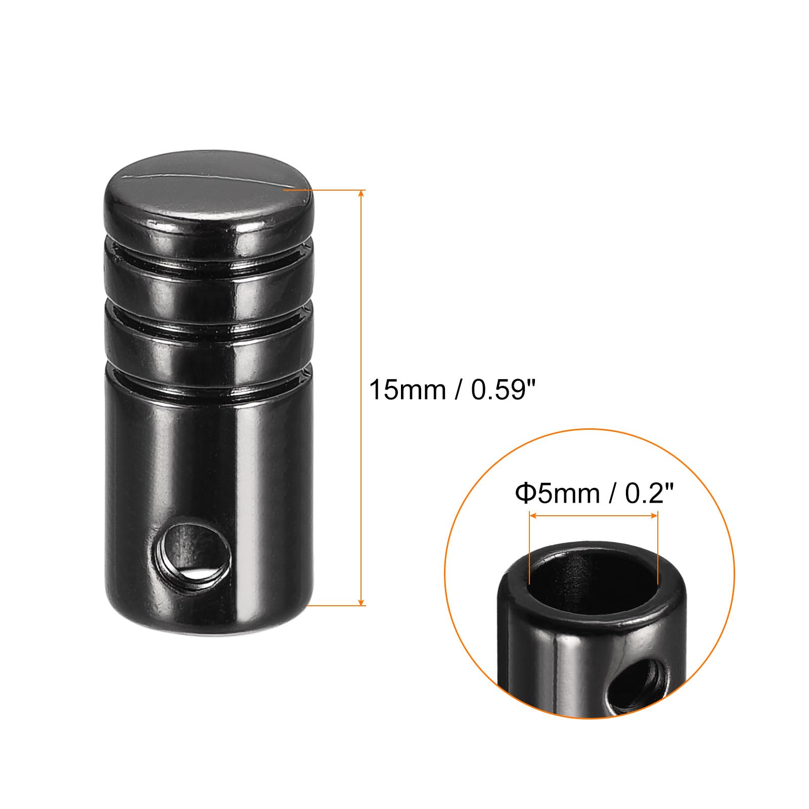 最終値下げ!金属 靴紐チップ ネジ靴紐チップ 7 mm シルバー 10個